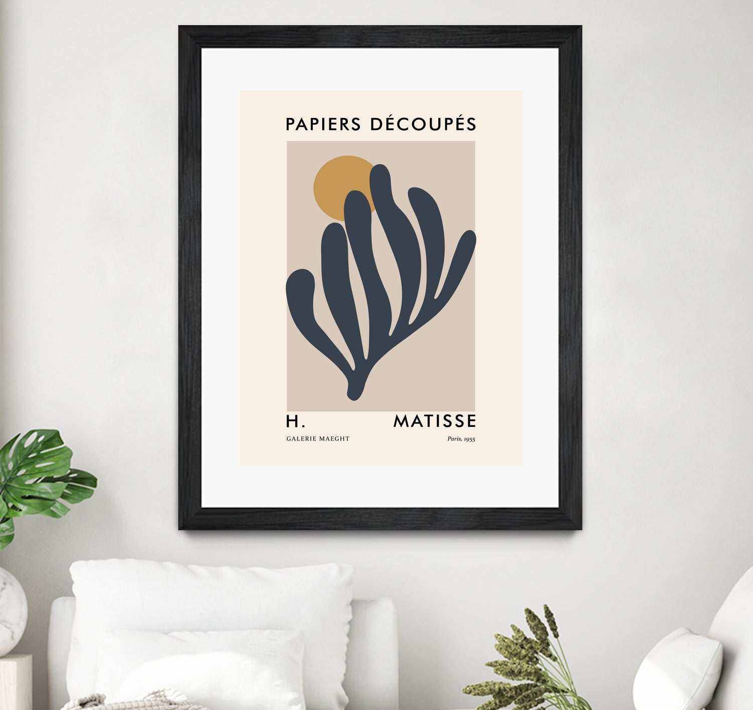 Papiers Découpés I by M Studio on GIANT ART - grey mid century