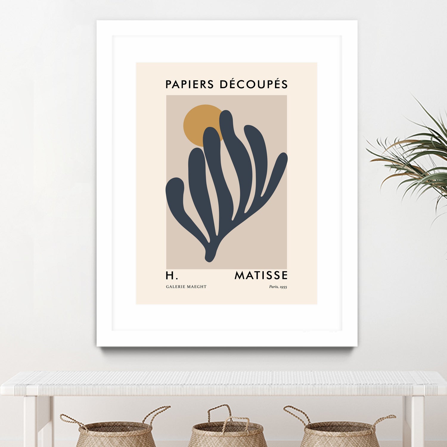 Papiers Découpés I by M Studio on GIANT ART - grey mid century