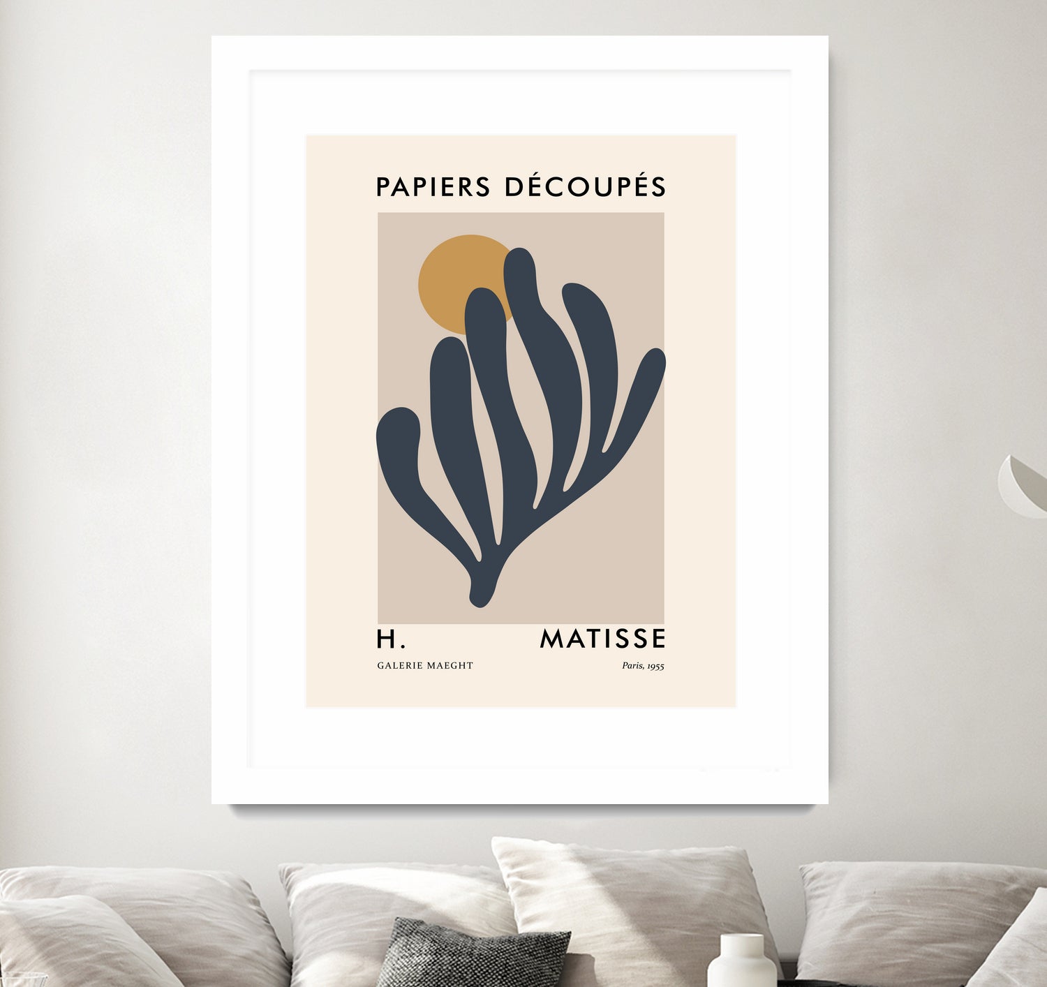 Papiers Découpés I by M Studio on GIANT ART - grey mid century