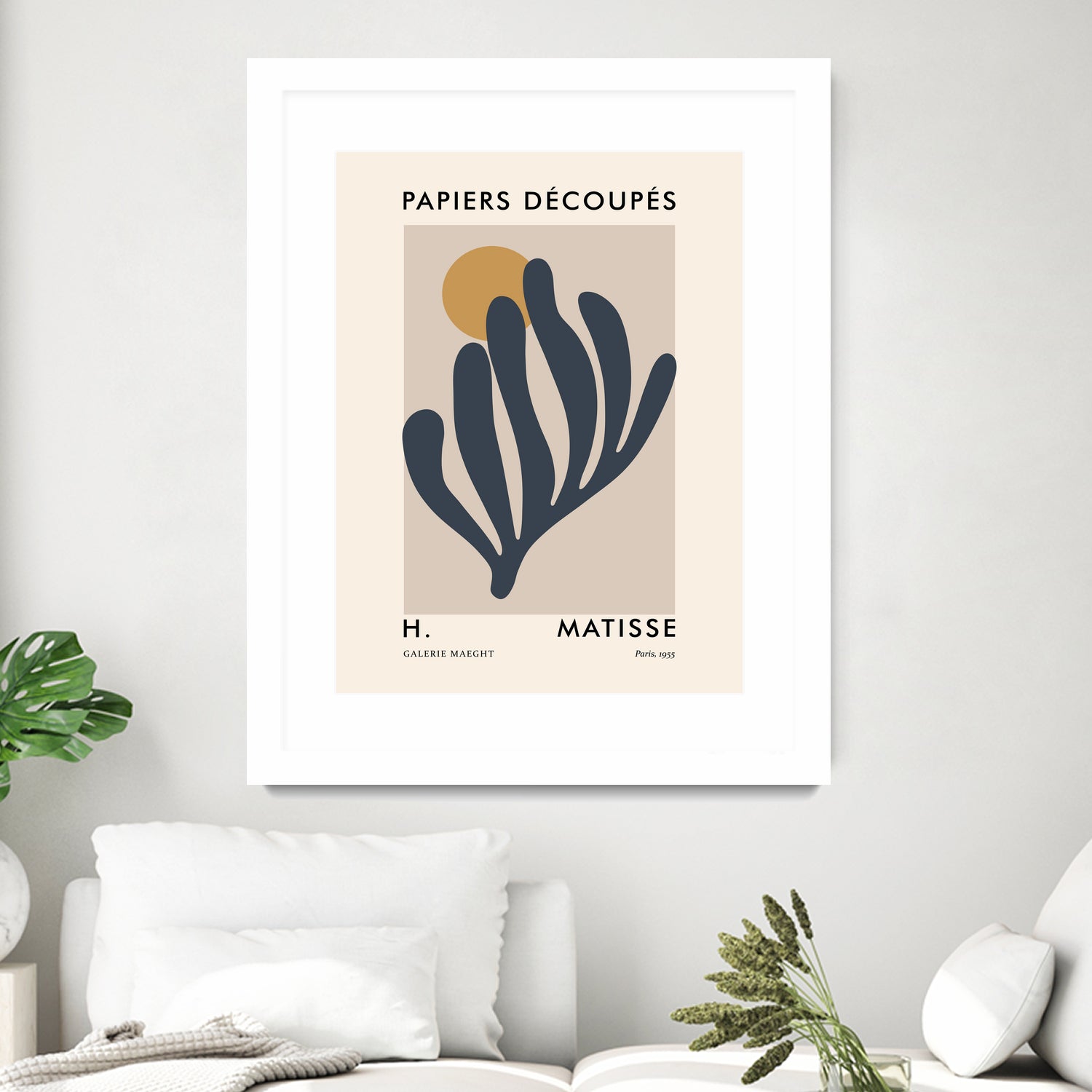 Papiers Découpés I by M Studio on GIANT ART - grey mid century