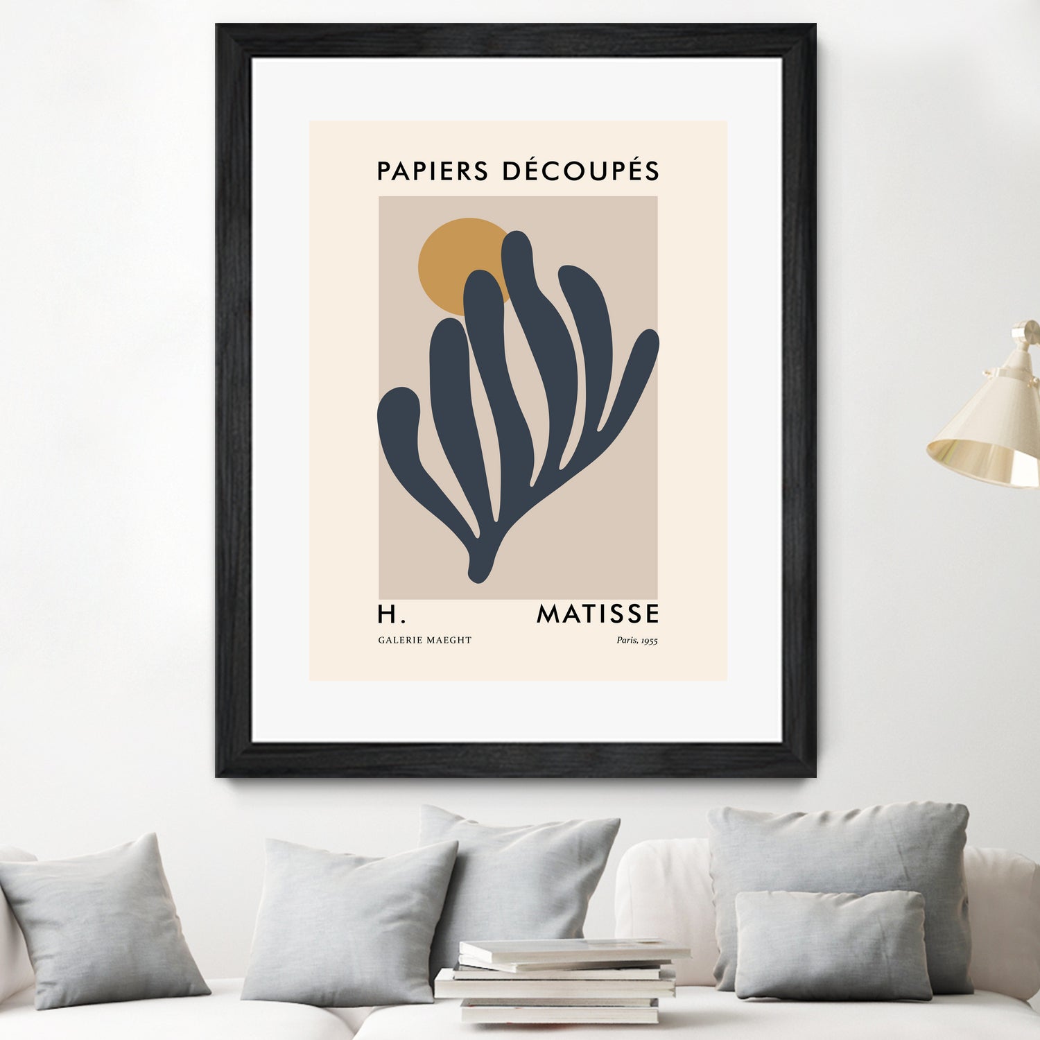 Papiers Découpés I by M Studio on GIANT ART - grey mid century