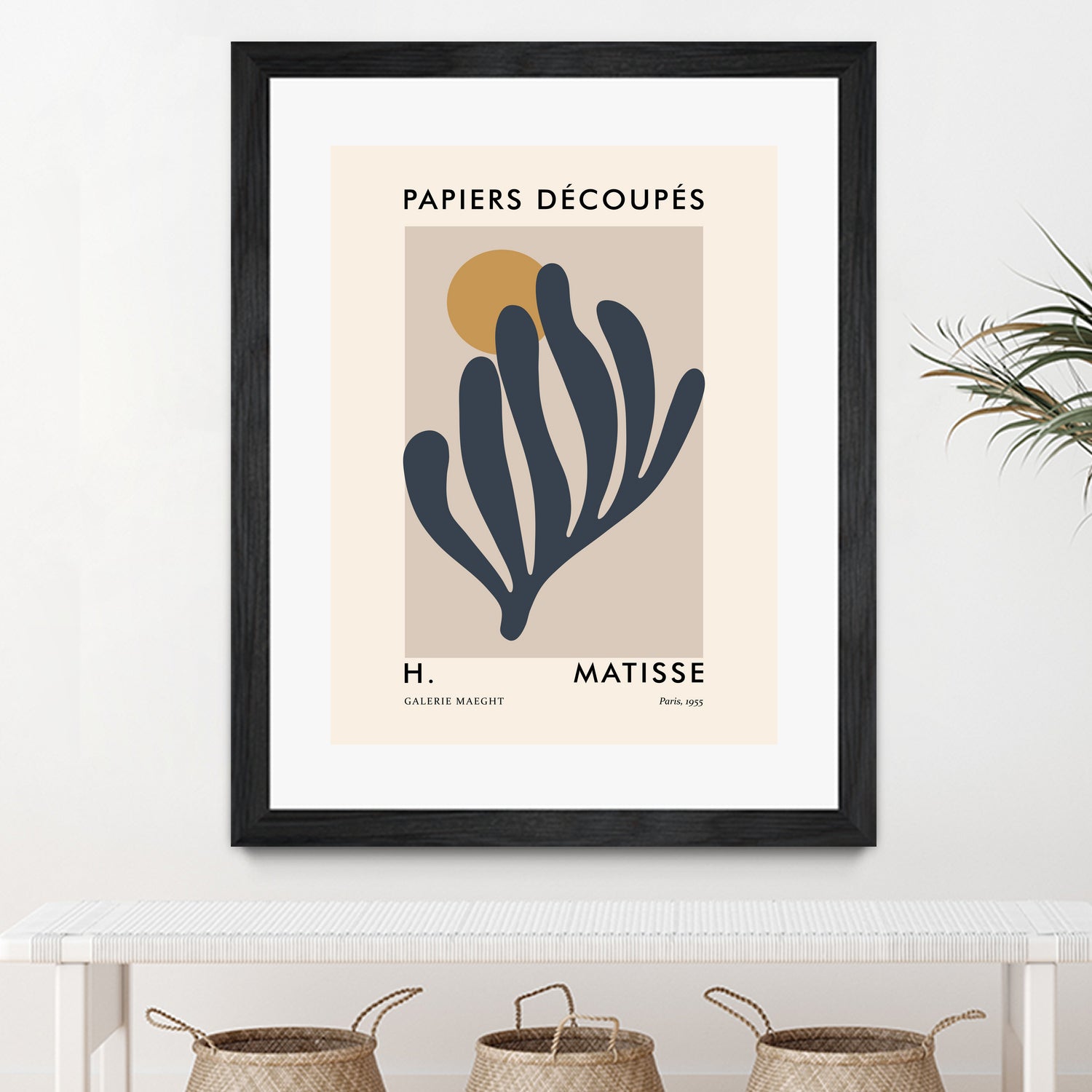 Papiers Découpés I by M Studio on GIANT ART - grey mid century
