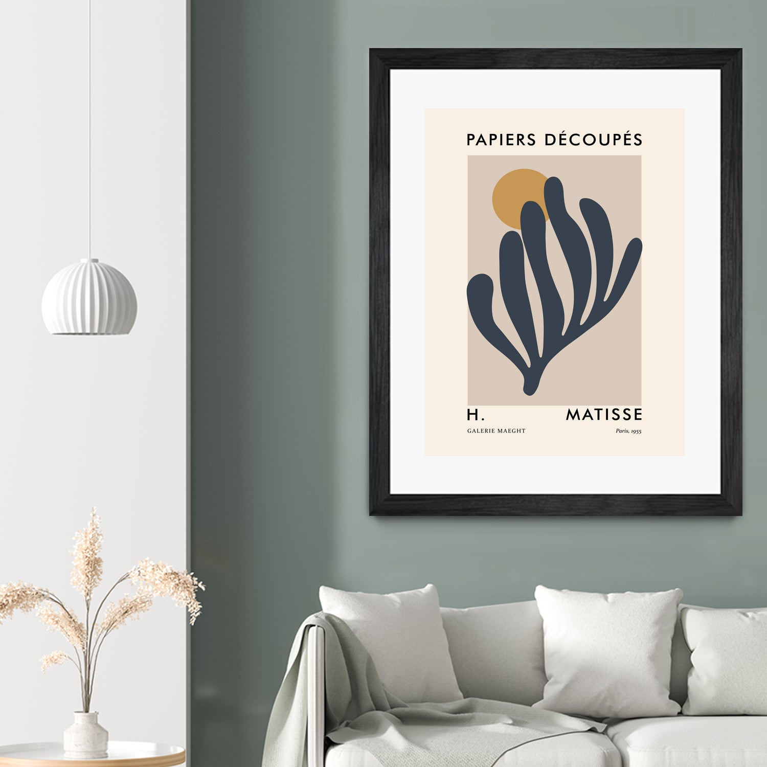 Papiers Découpés I by M Studio on GIANT ART - grey mid century