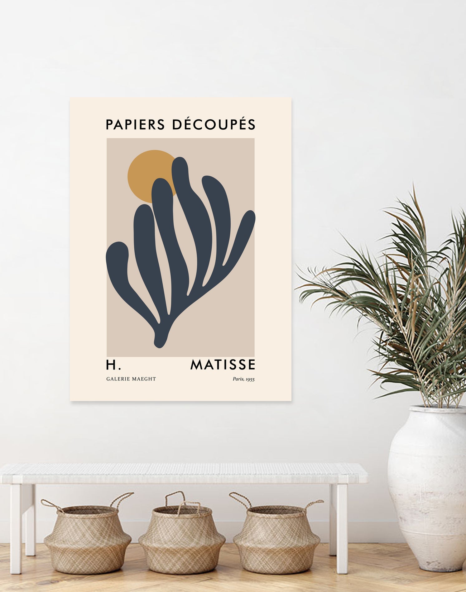 Papiers Découpés I by M Studio on GIANT ART - grey mid century