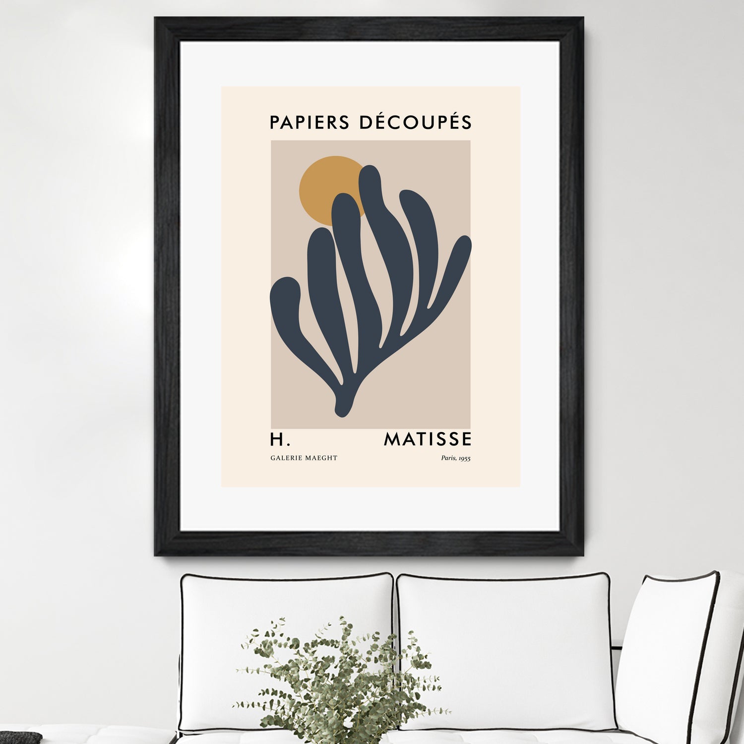 Papiers Découpés I by M Studio on GIANT ART - grey mid century