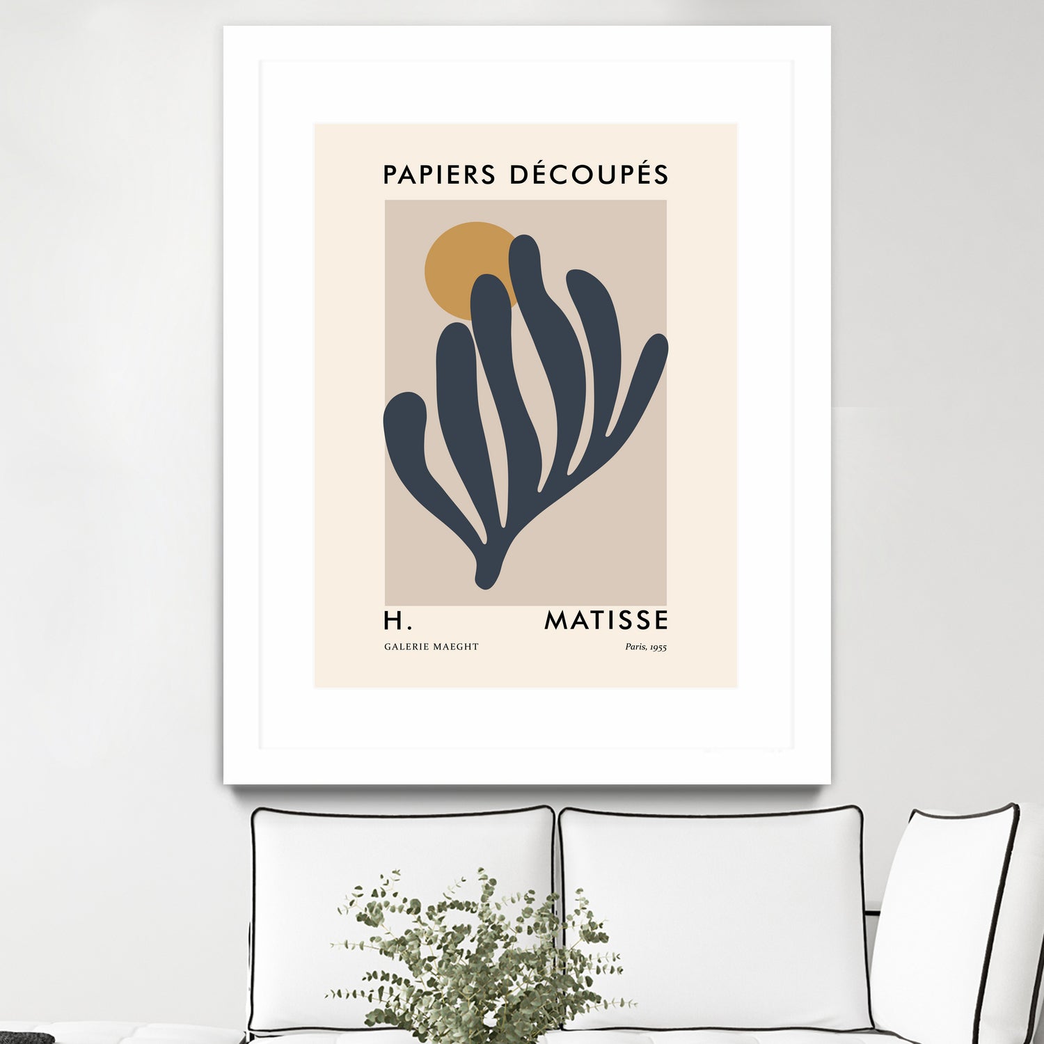Papiers Découpés I by M Studio on GIANT ART - grey mid century