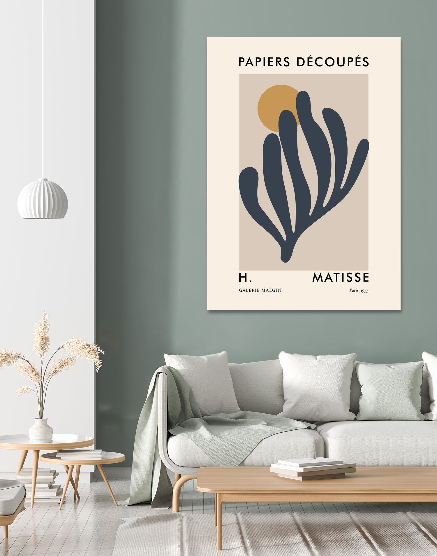 Papiers Découpés I by M Studio on GIANT ART - grey mid century