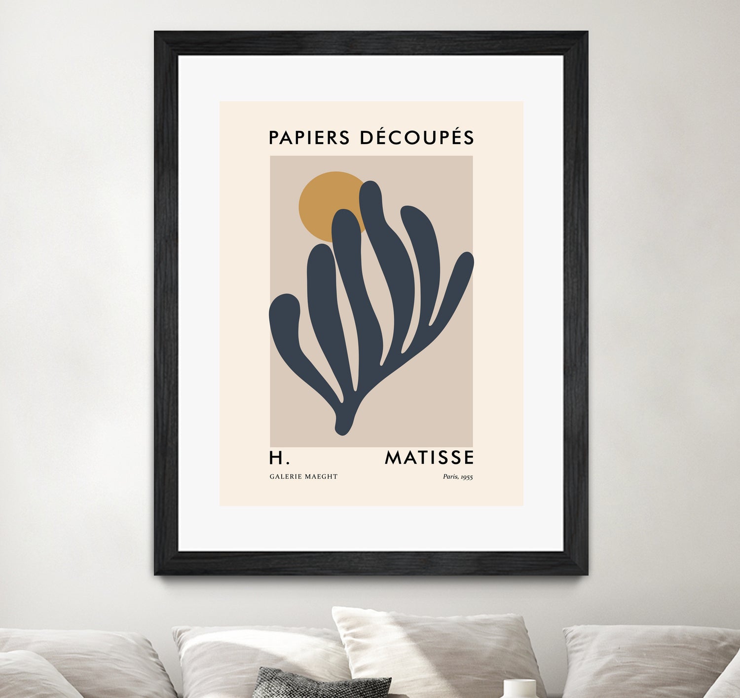 Papiers Découpés I by M Studio on GIANT ART - grey mid century