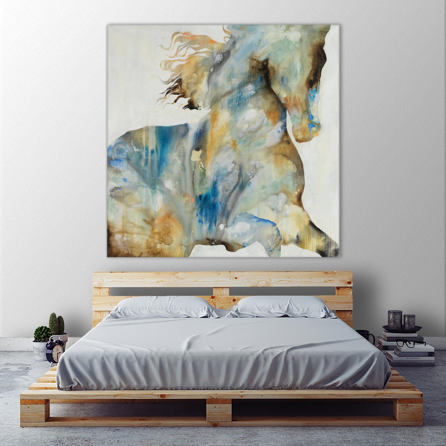 Colt Favorite by Daleno Art on GIANT ART - orange watercolor horse