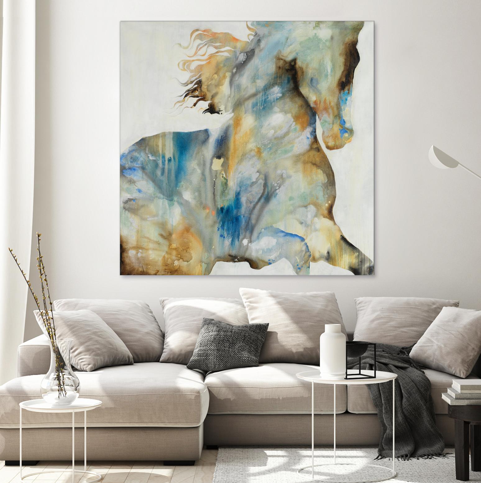 Colt Favorite by Daleno Art on GIANT ART - orange watercolor horse