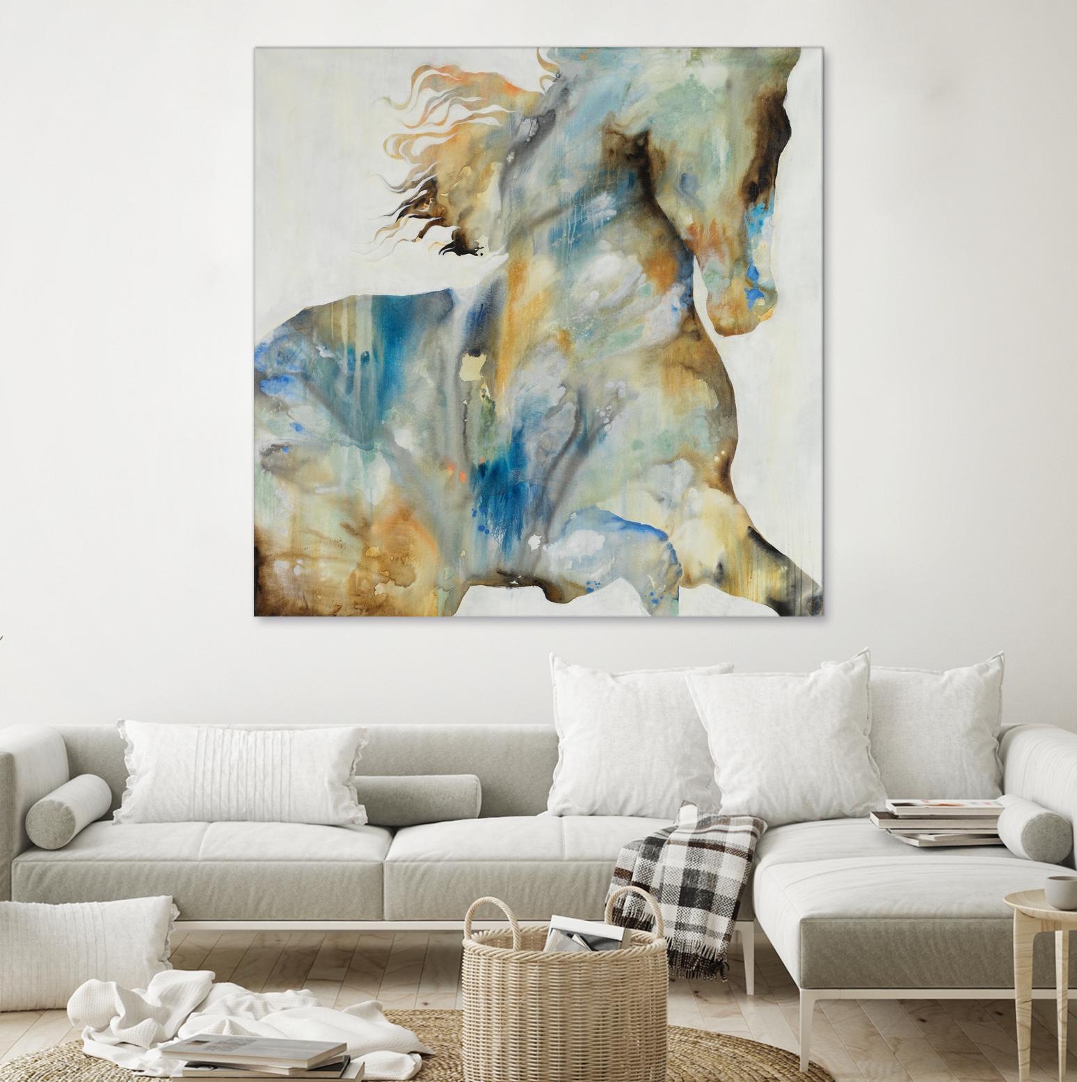Colt Favorite by Daleno Art on GIANT ART - orange watercolor horse