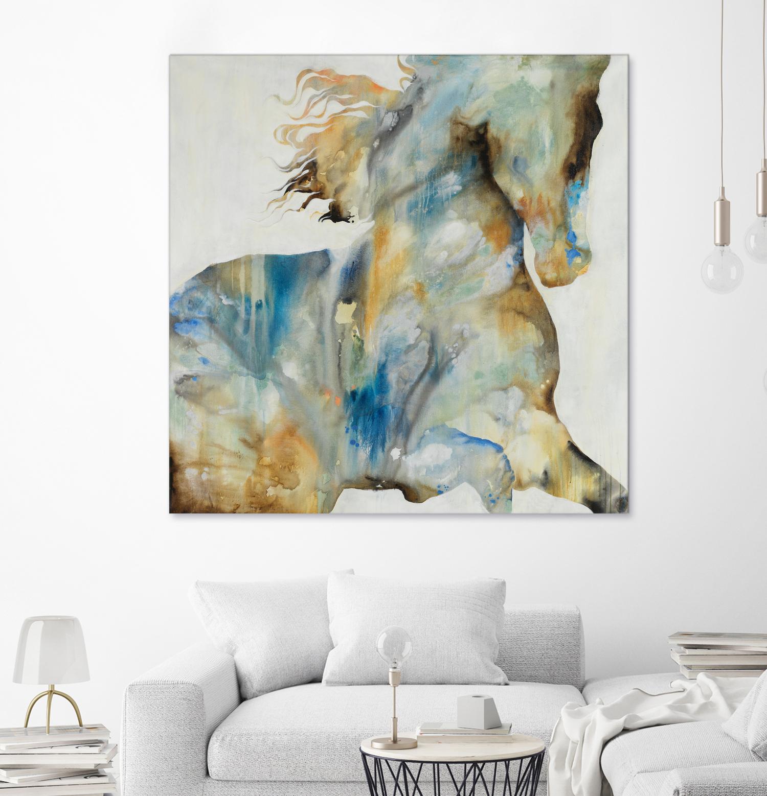 Colt Favorite by Daleno Art on GIANT ART - orange watercolor horse