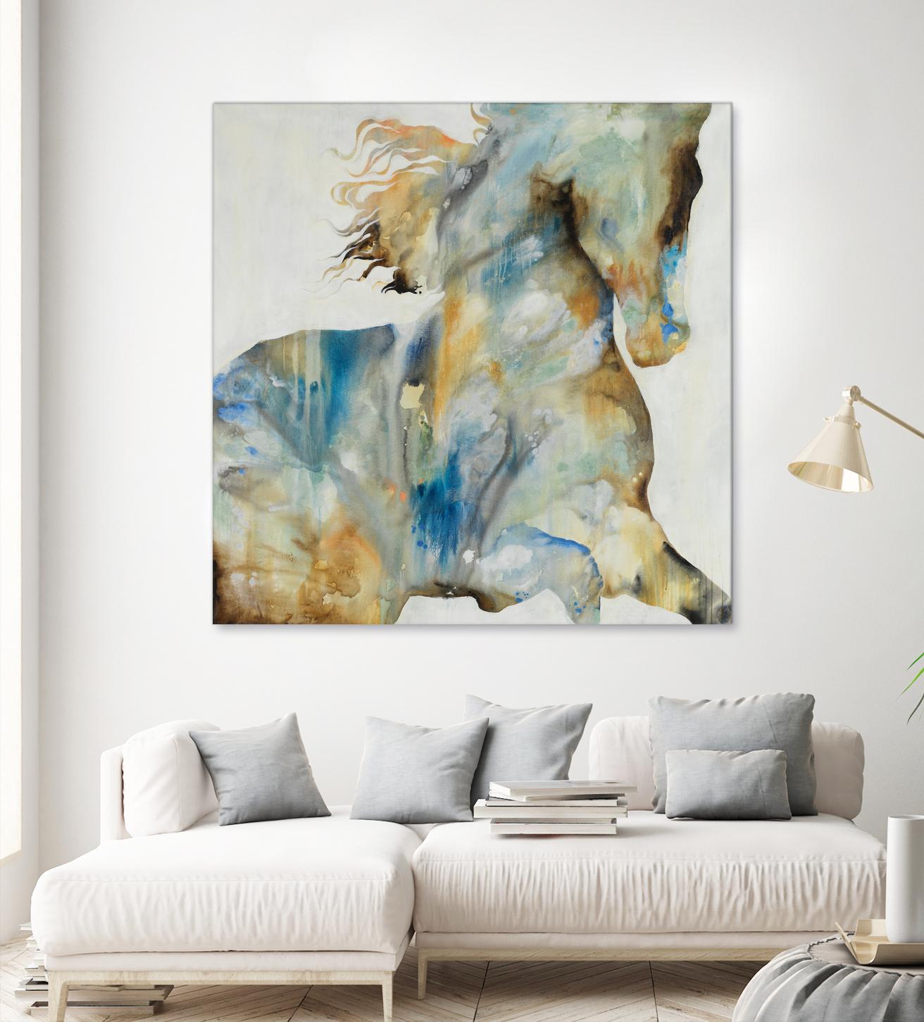 Colt Favorite by Daleno Art on GIANT ART - orange watercolor horse