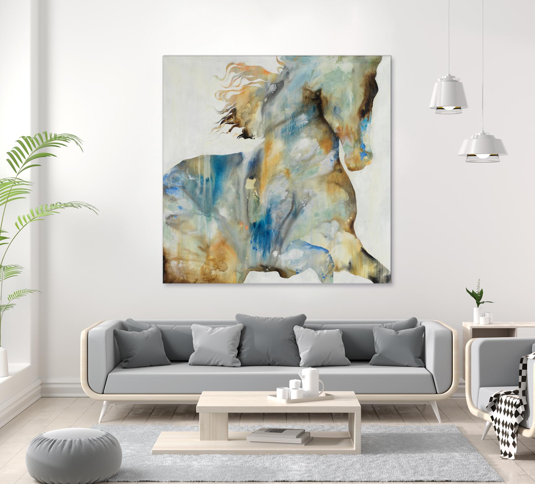 Colt Favorite by Daleno Art on GIANT ART - orange watercolor horse