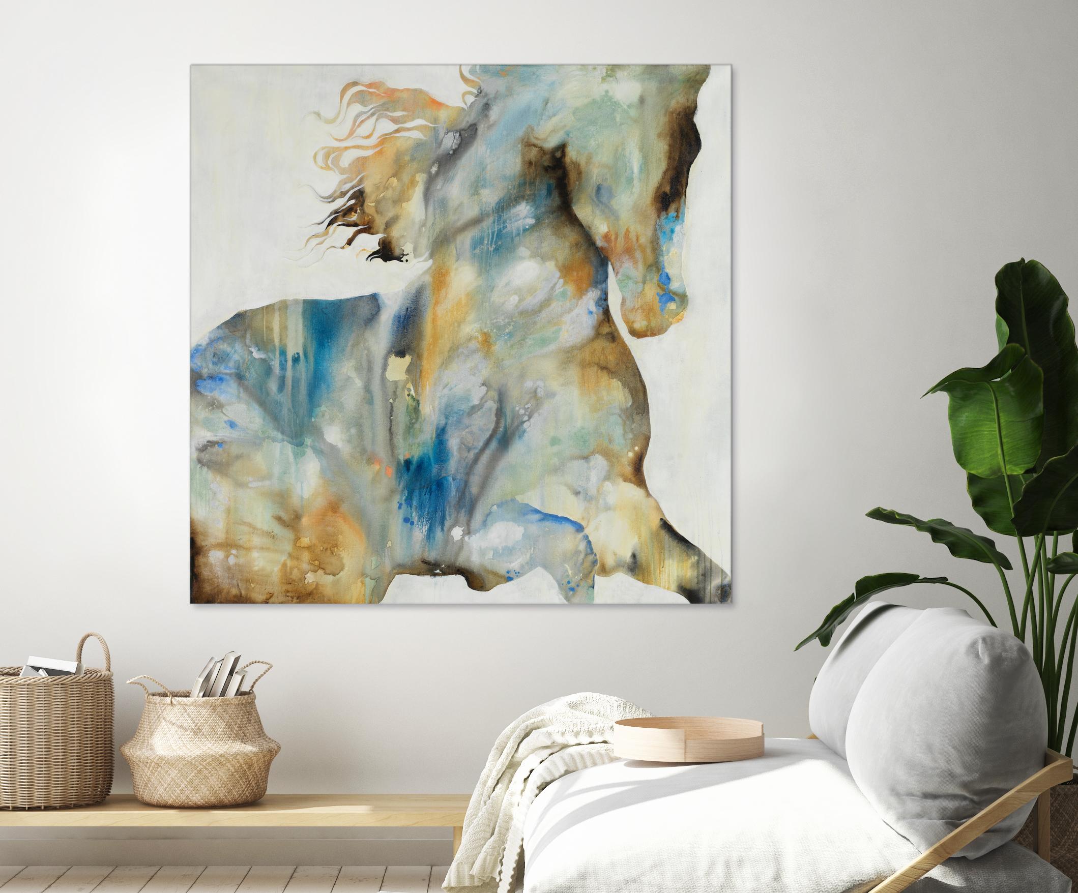 Colt Favorite by Daleno Art on GIANT ART - orange watercolor horse