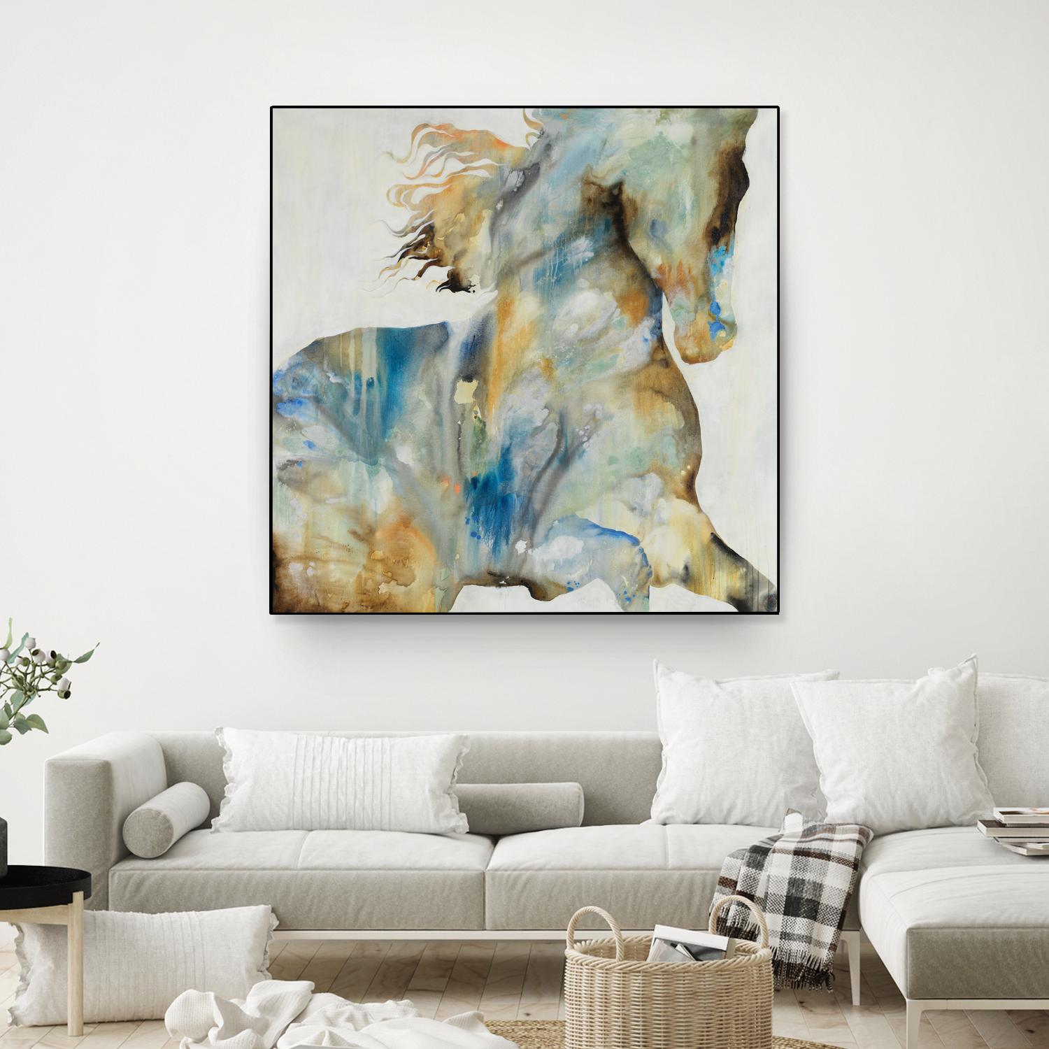 Colt Favorite by Daleno Art on GIANT ART - orange watercolor horse