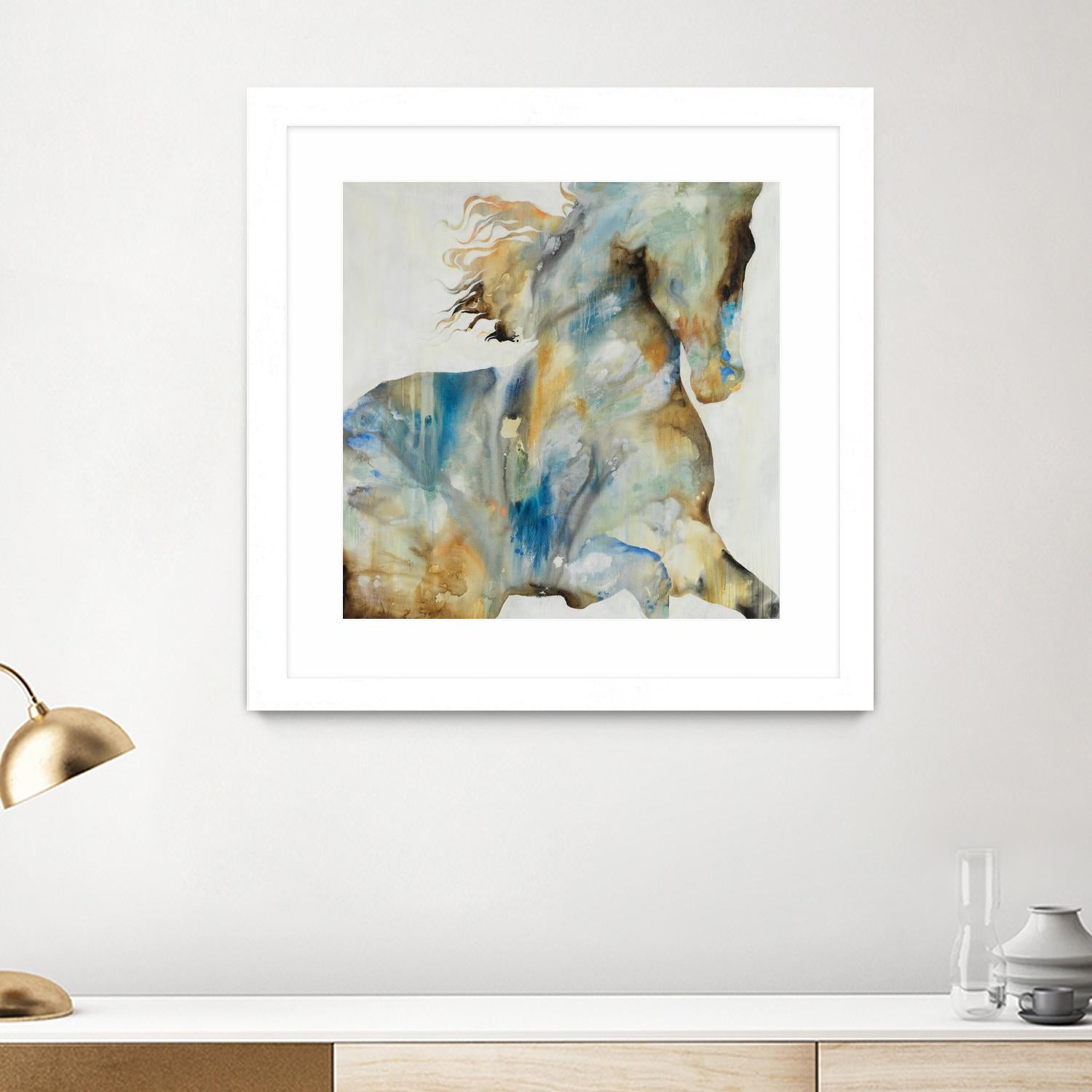 Colt Favorite by Daleno Art on GIANT ART - orange watercolor horse