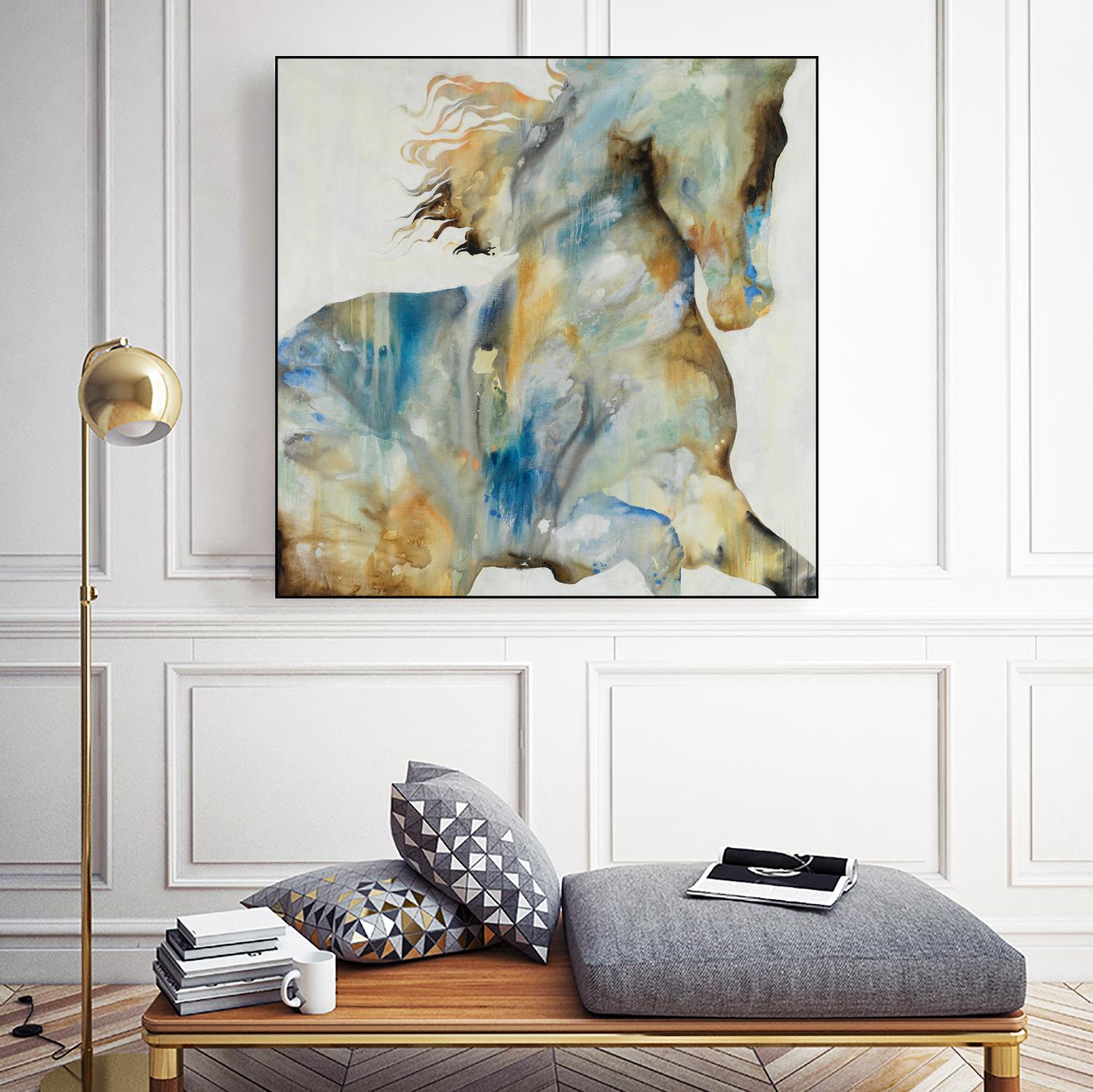 Colt Favorite by Daleno Art on GIANT ART - orange watercolor horse