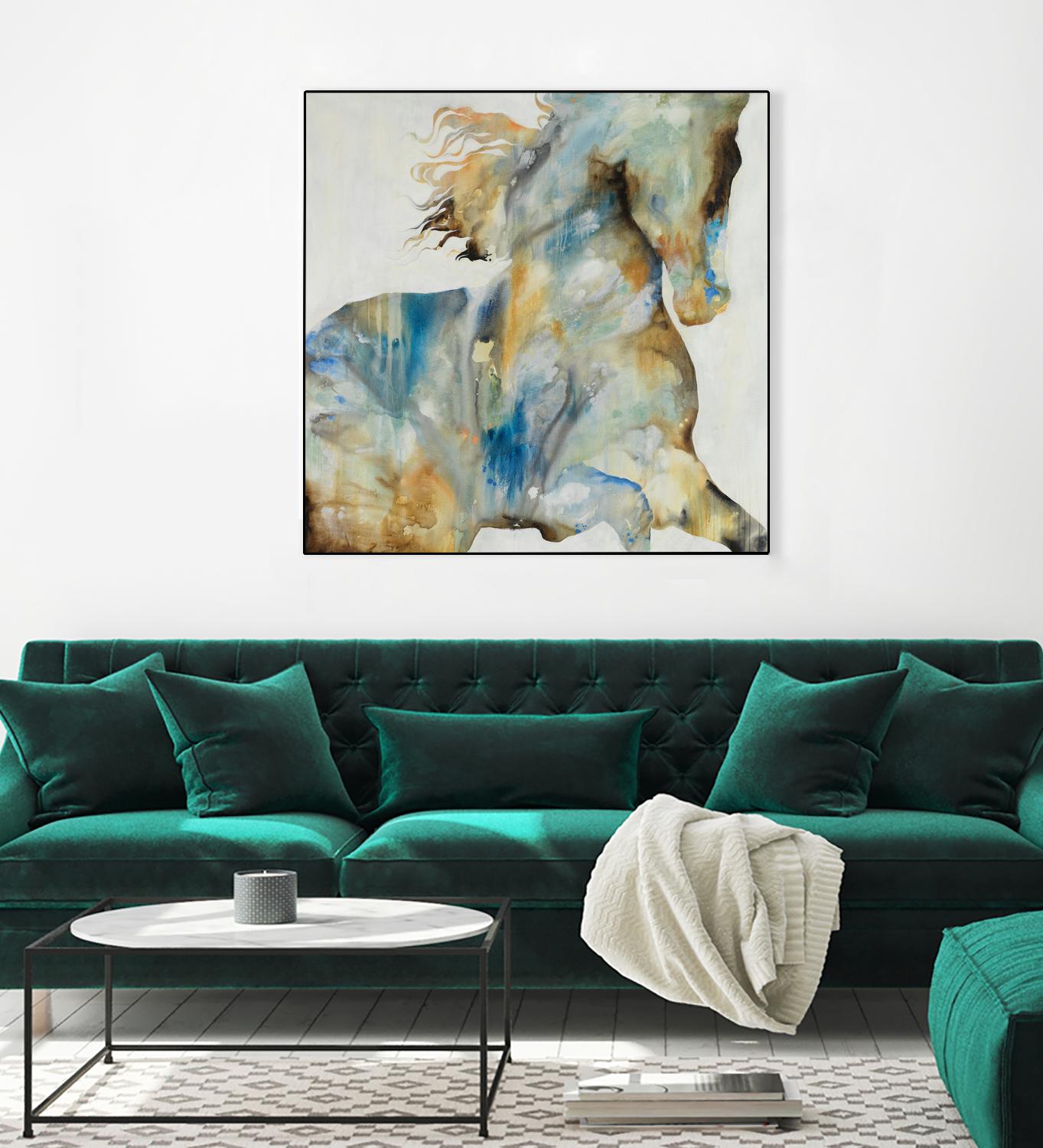 Colt Favorite by Daleno Art on GIANT ART - orange watercolor horse