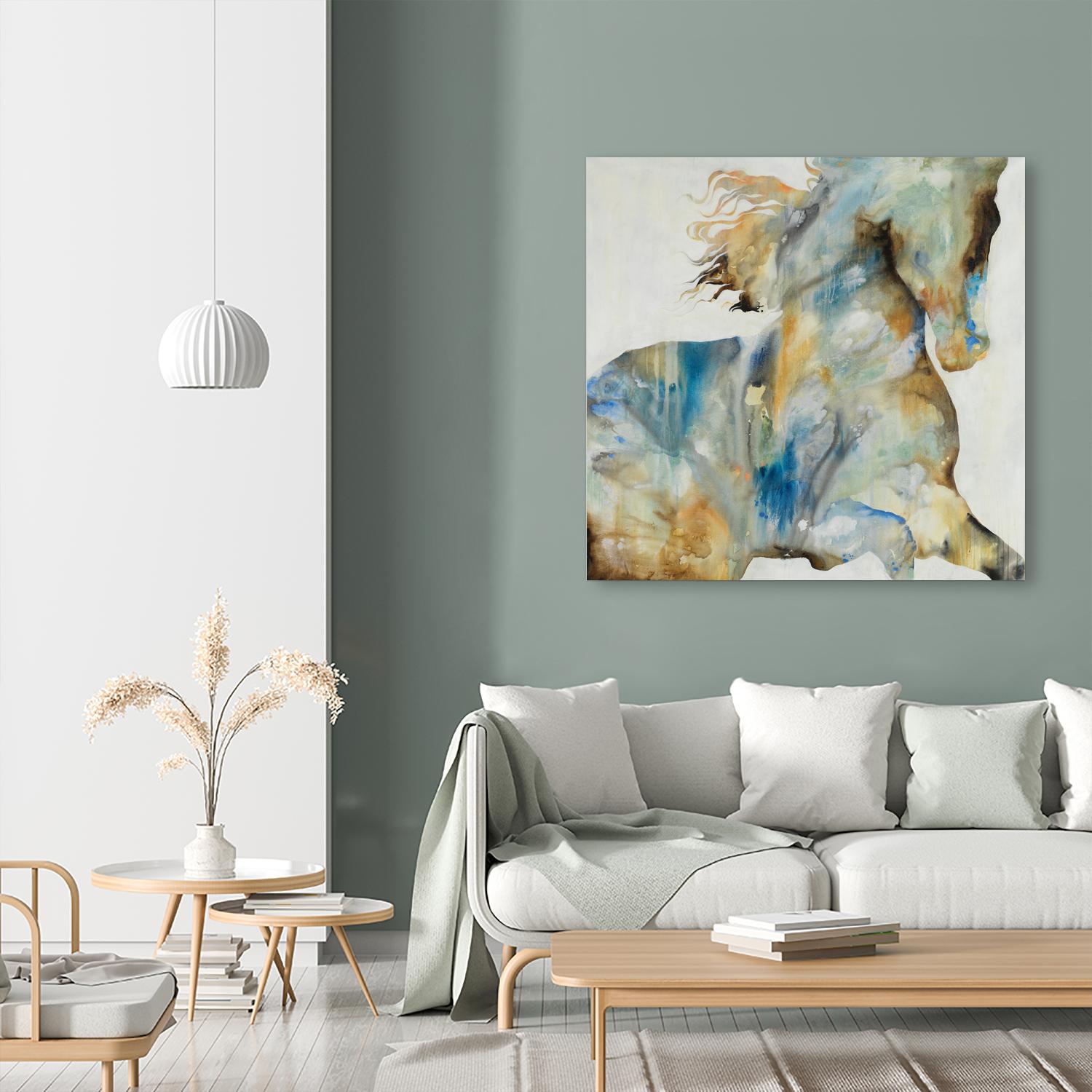 Colt Favorite by Daleno Art on GIANT ART - orange watercolor horse