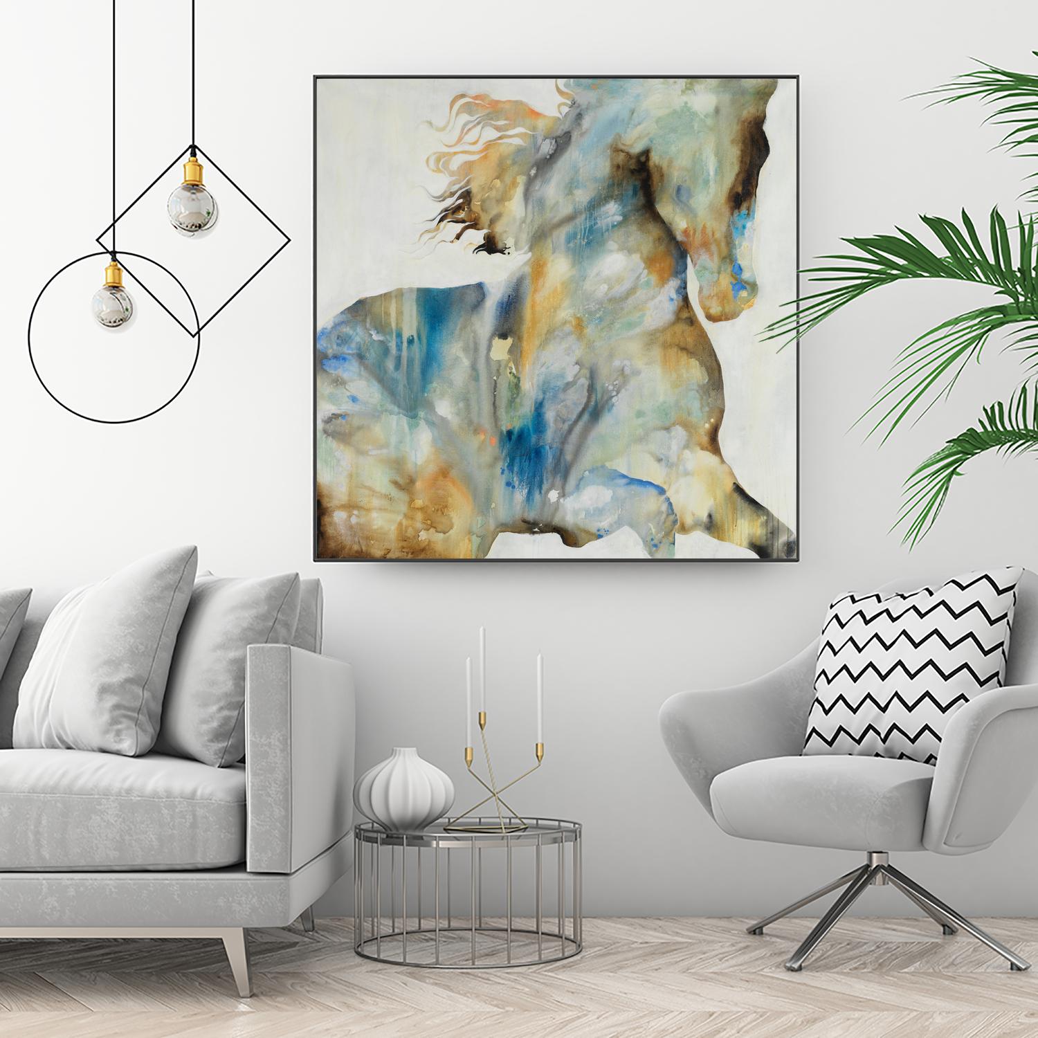 Colt Favorite by Daleno Art on GIANT ART - orange watercolor horse