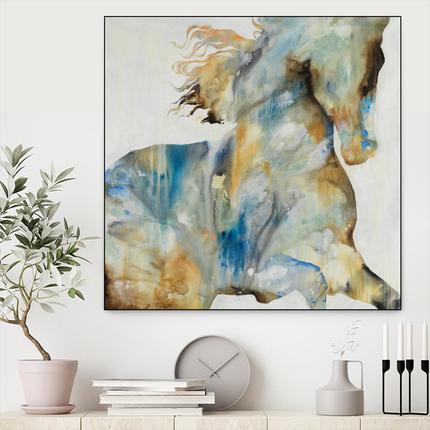 Colt Favorite by Daleno Art on GIANT ART - orange watercolor horse