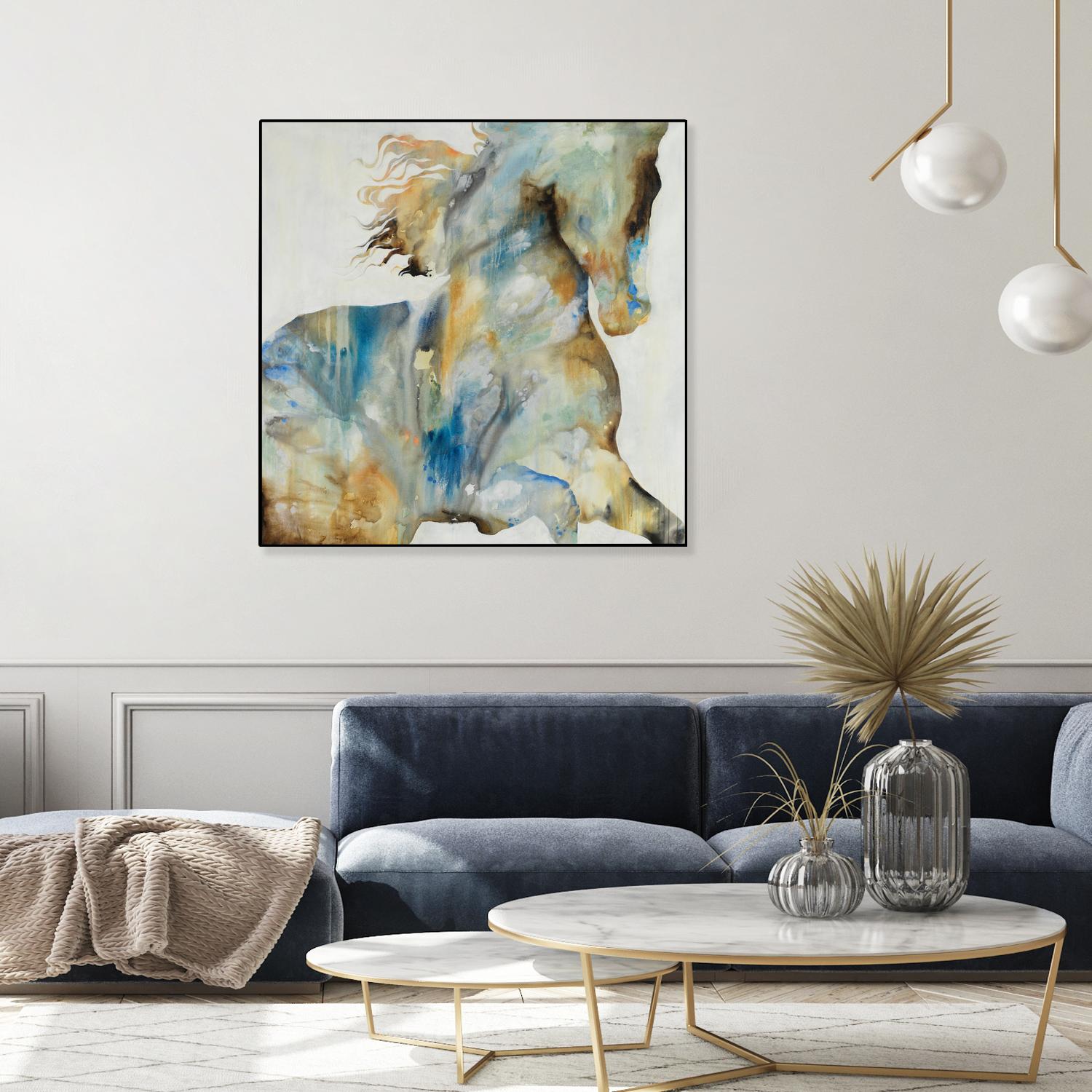 Colt Favorite by Daleno Art on GIANT ART - orange watercolor horse