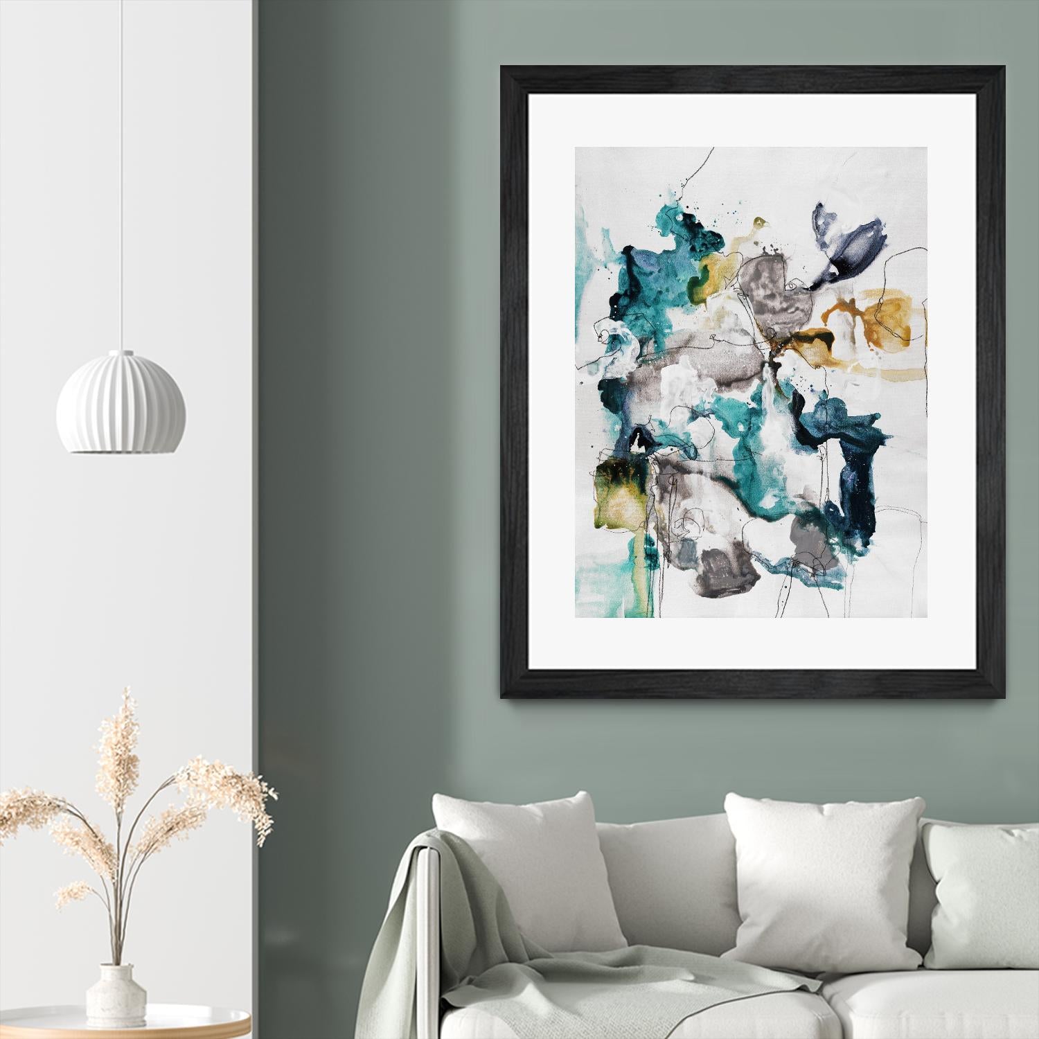 Diffuse II by Daleno Art on GIANT ART - green abstract abstrait