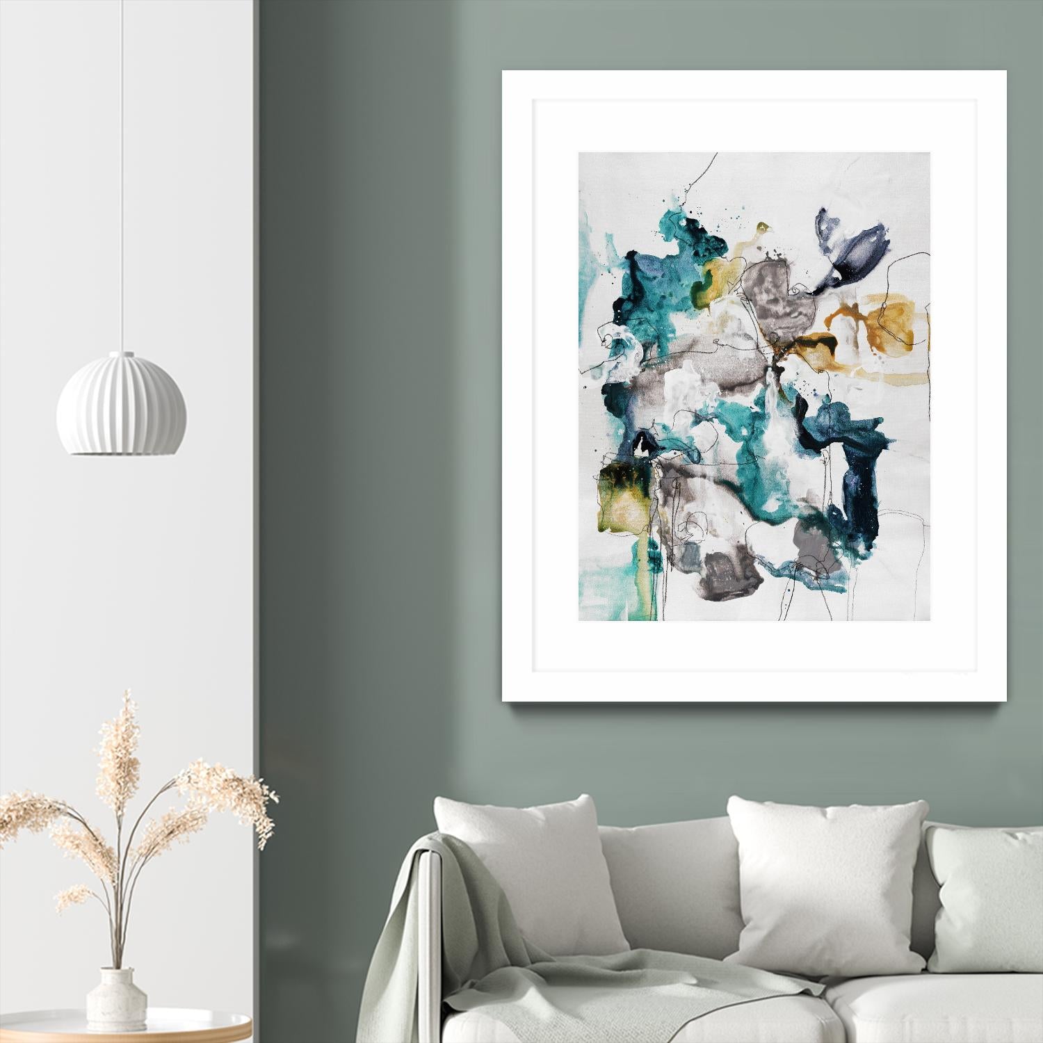 Diffuse II by Daleno Art on GIANT ART - green abstract abstrait