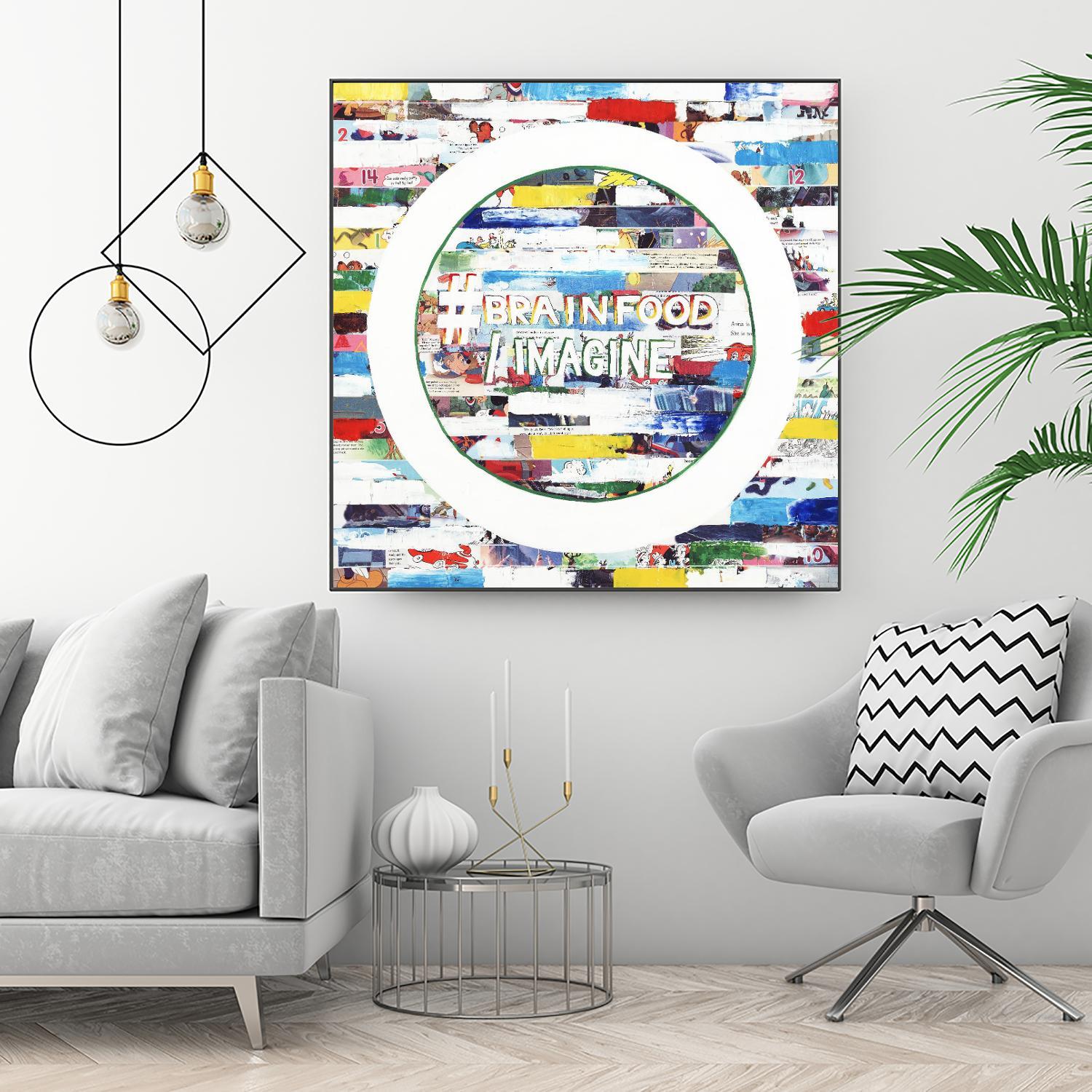 Smoke Circus IV by Daleno Art on GIANT ART - red patterns  abstrait