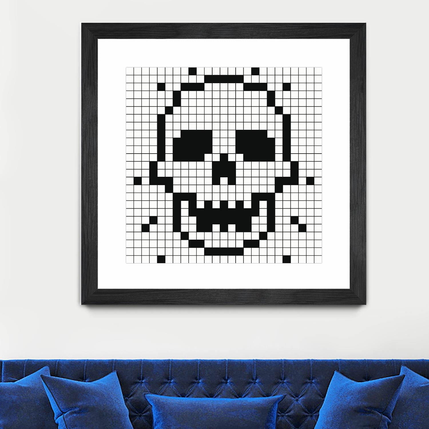Crossed my Mind by Daleno Art on GIANT ART - white black&white skeleton