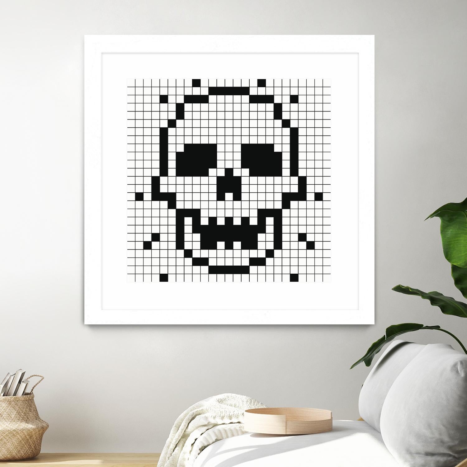 Crossed my Mind by Daleno Art on GIANT ART - white black&white skeleton