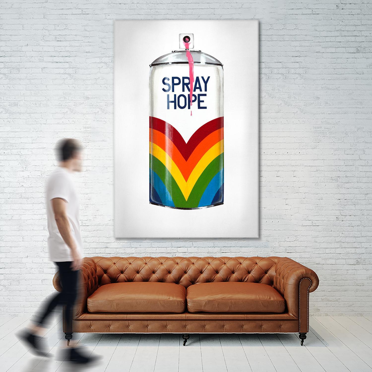 Public Expression VI by Daleno Art on GIANT ART - red typography spray can