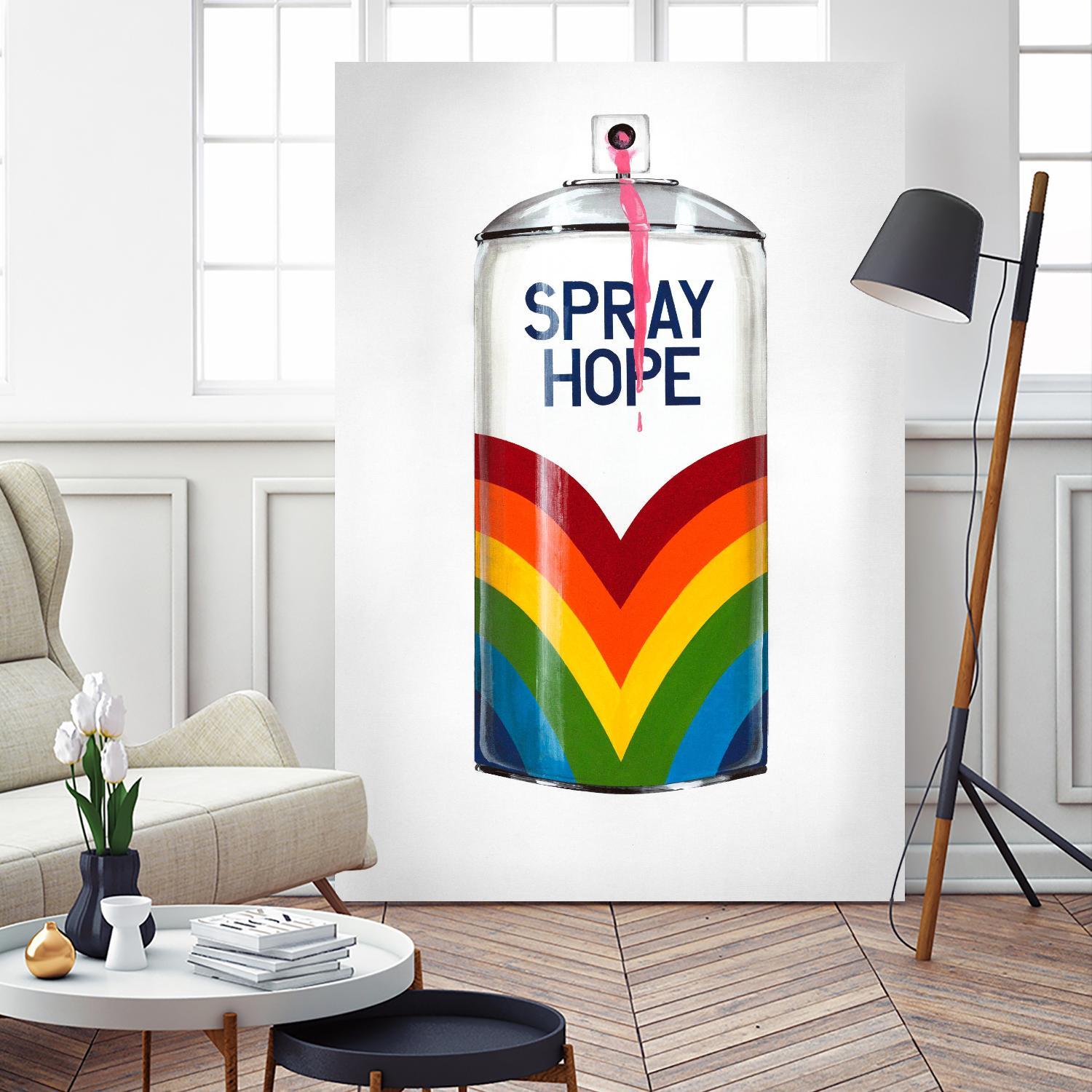 Public Expression VI by Daleno Art on GIANT ART - red typography spray can