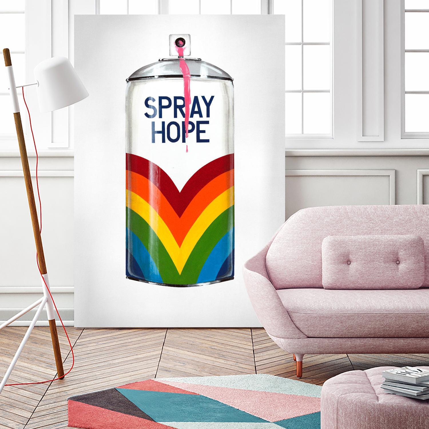 Public Expression VI by Daleno Art on GIANT ART - red typography spray can