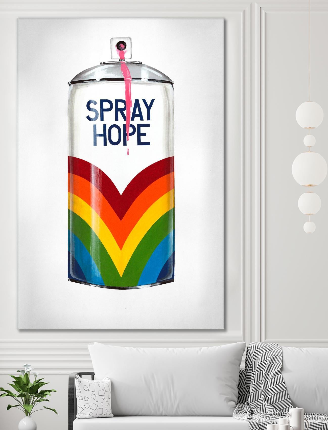 Public Expression VI by Daleno Art on GIANT ART - red typography spray can