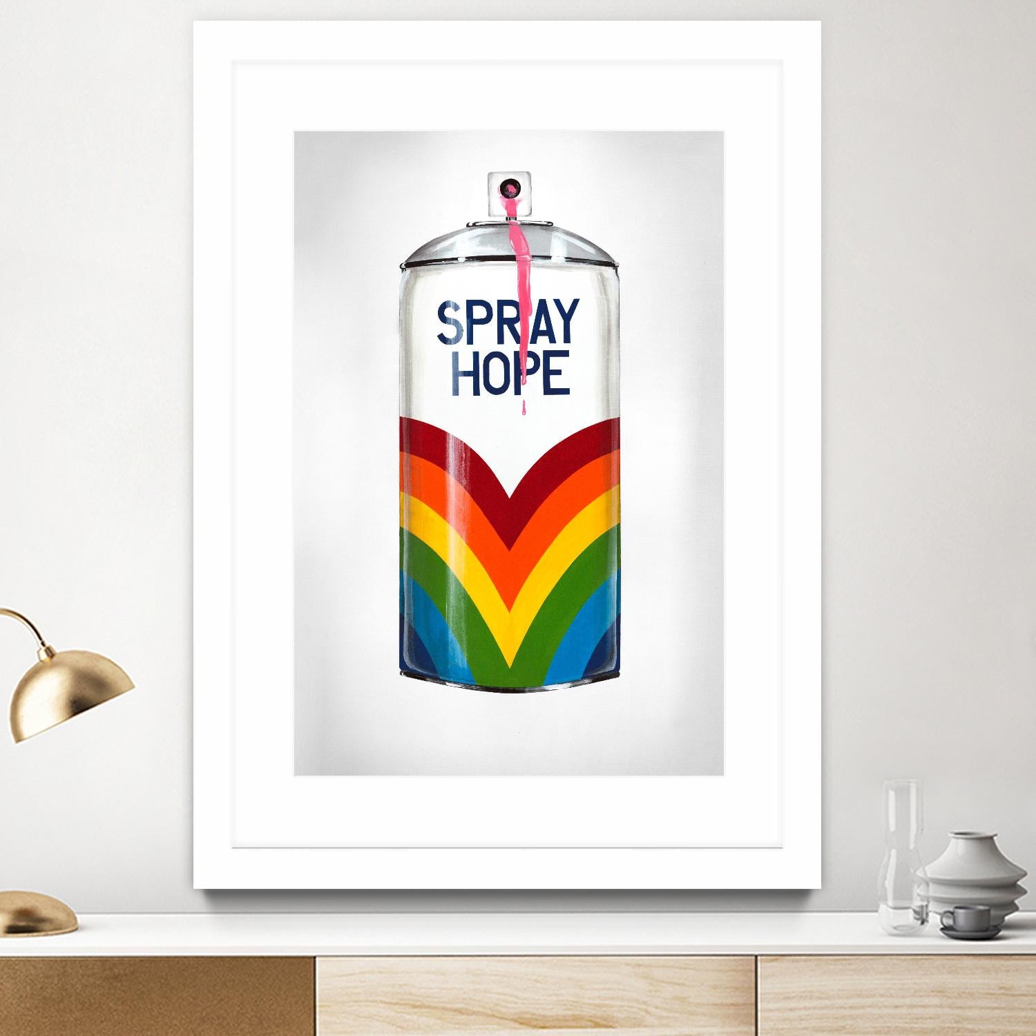 Public Expression VI by Daleno Art on GIANT ART - red typography spray can