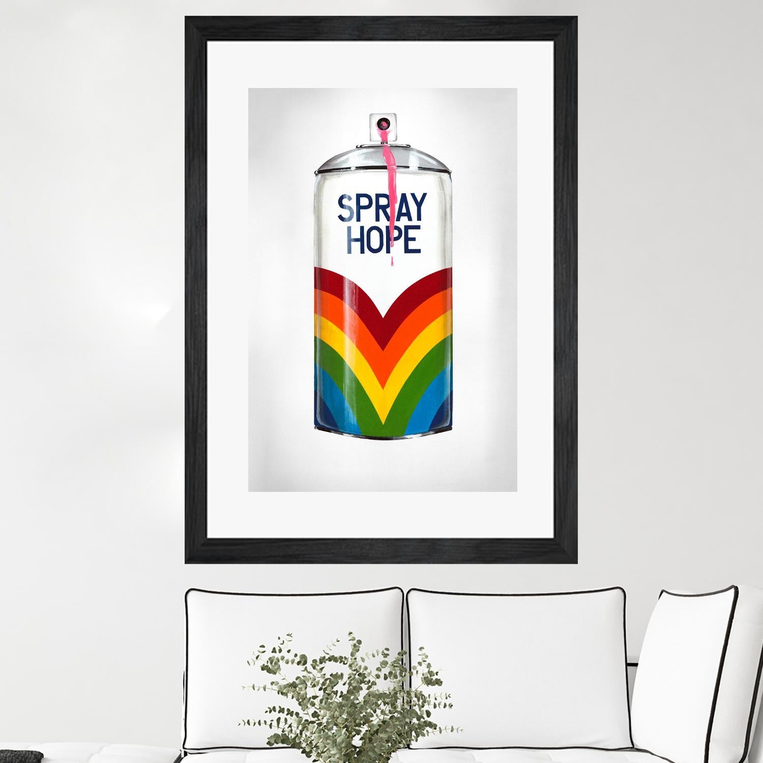 Public Expression VI by Daleno Art on GIANT ART - red typography spray can