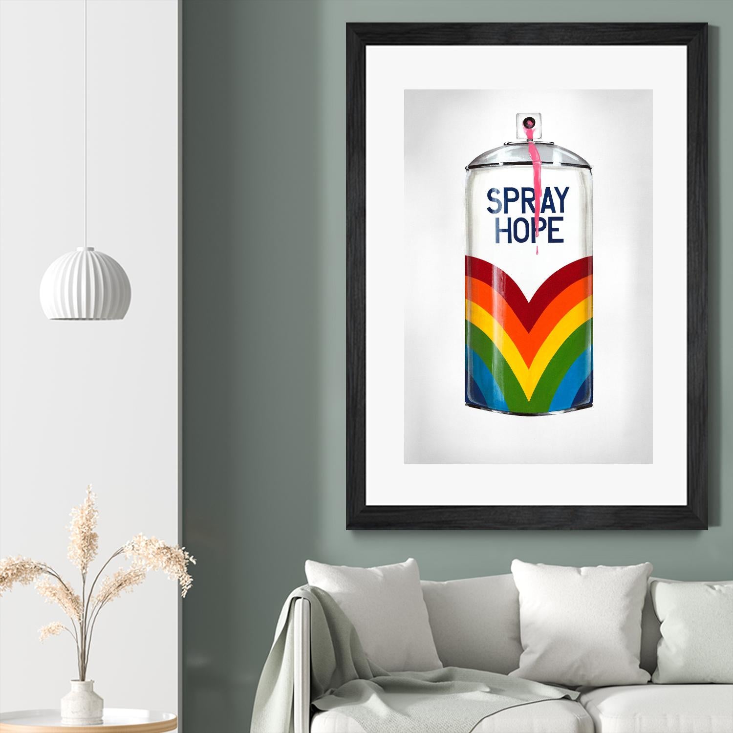 Public Expression VI by Daleno Art on GIANT ART - red typography spray can