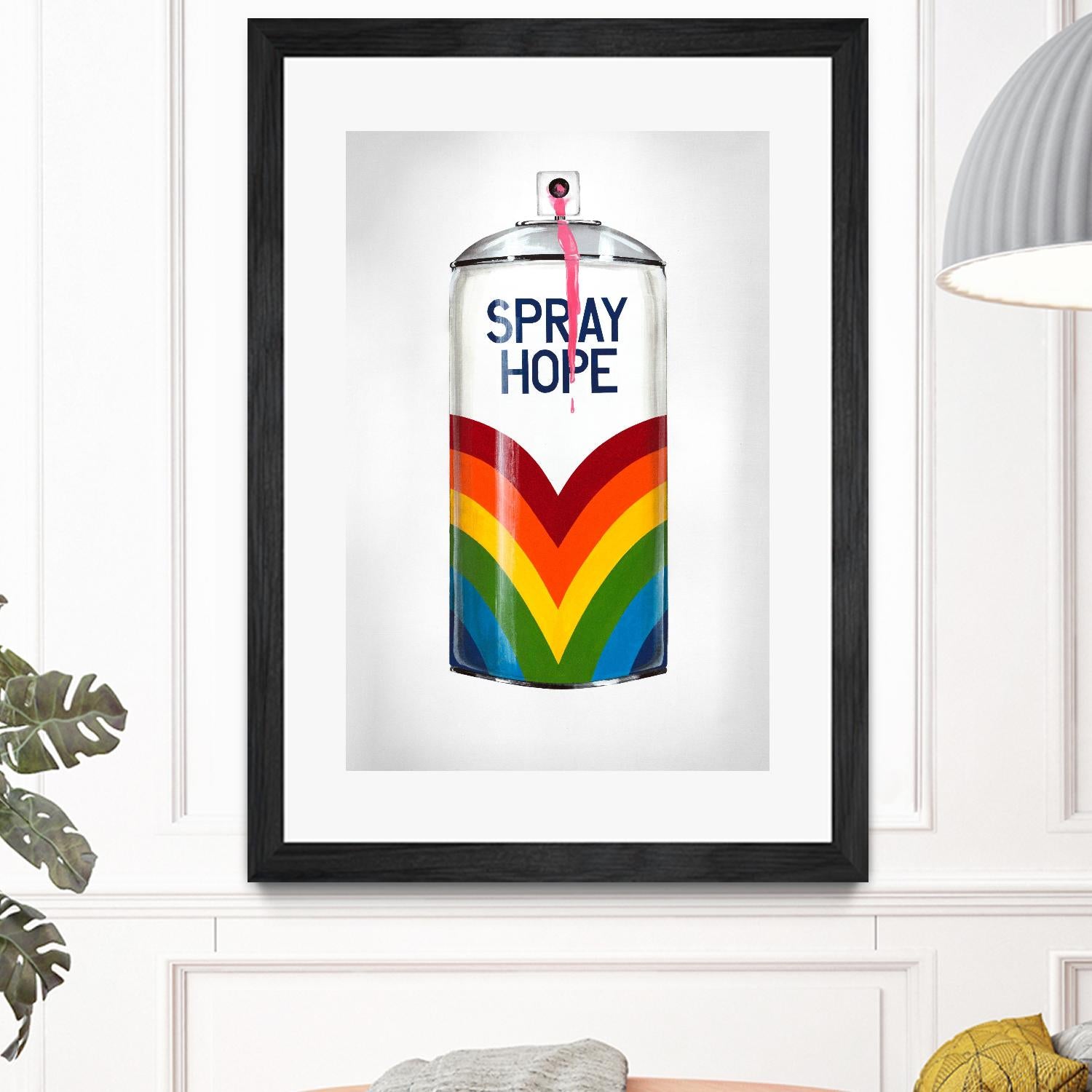 Public Expression VI by Daleno Art on GIANT ART - red typography spray can