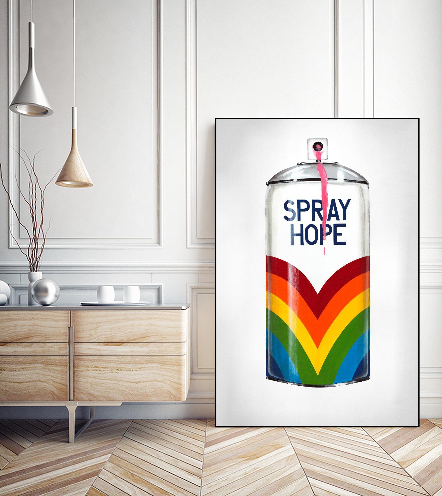 Public Expression VI by Daleno Art on GIANT ART - red typography spray can