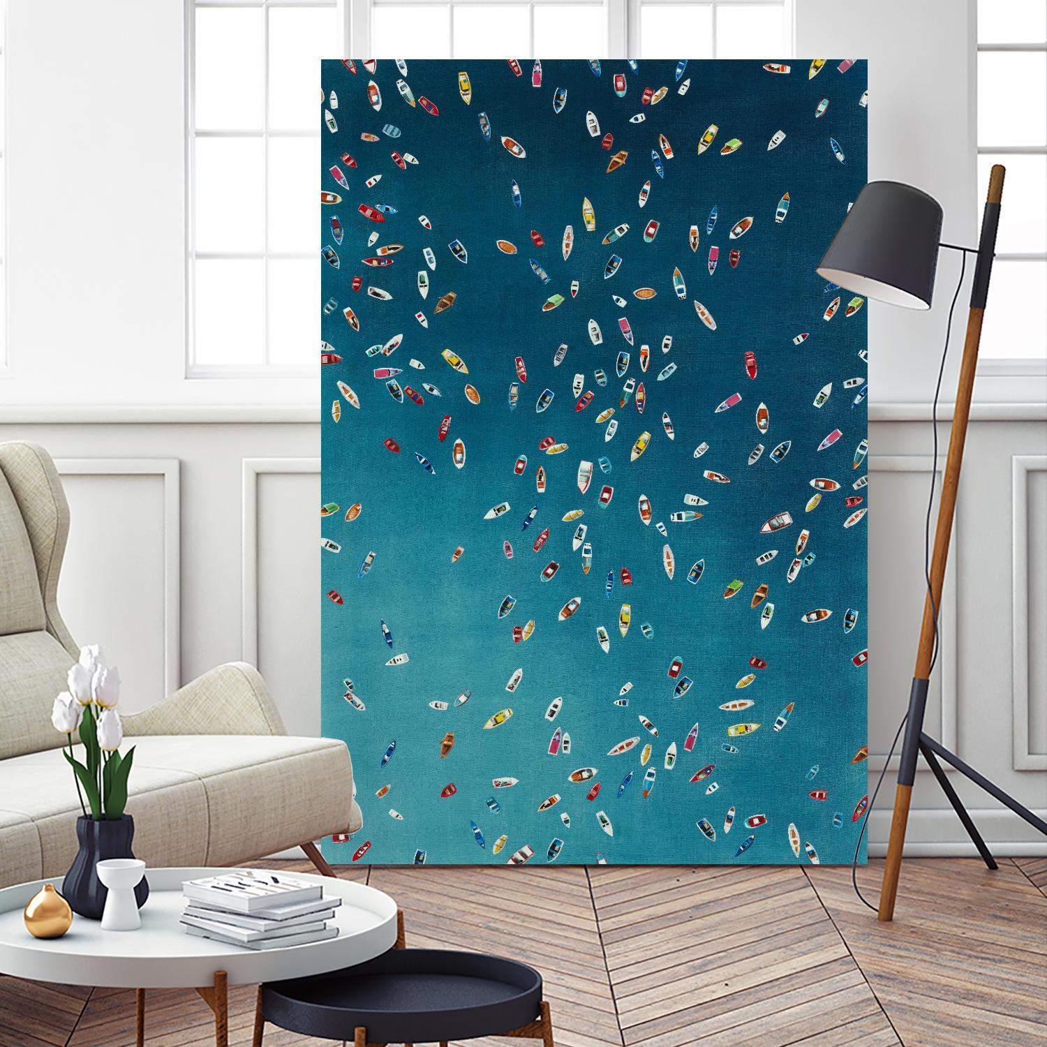 A Summer To Gather by Daleno Art on GIANT ART - red abstract costal