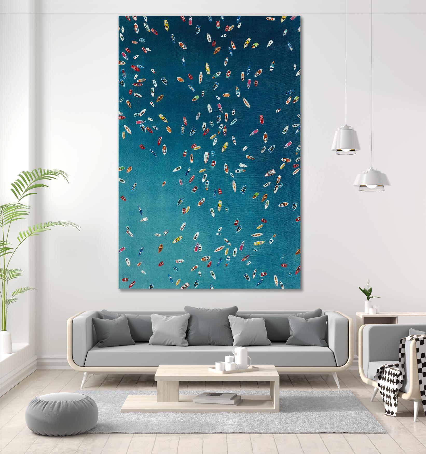 A Summer To Gather by Daleno Art on GIANT ART - red abstract costal