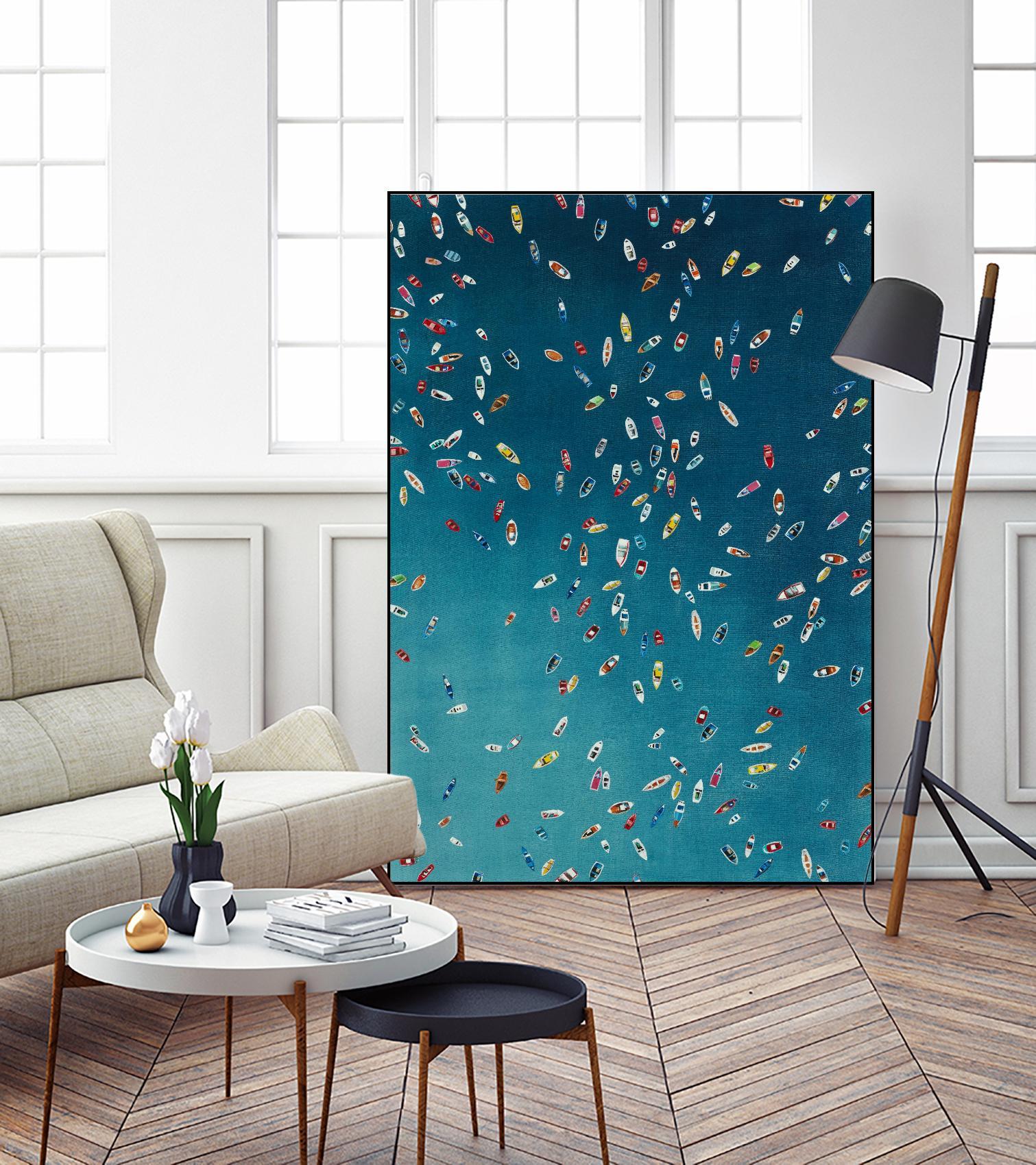 A Summer To Gather by Daleno Art on GIANT ART - red abstract costal