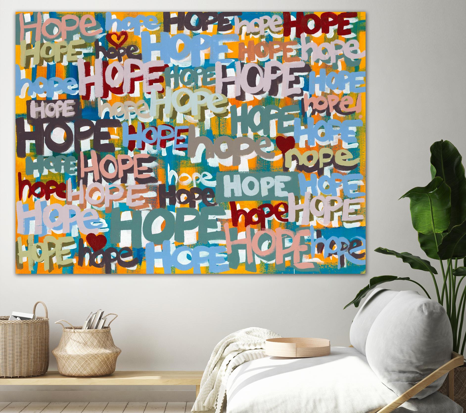Its Time for Hope by Daleno Art on GIANT ART - red abstract writing