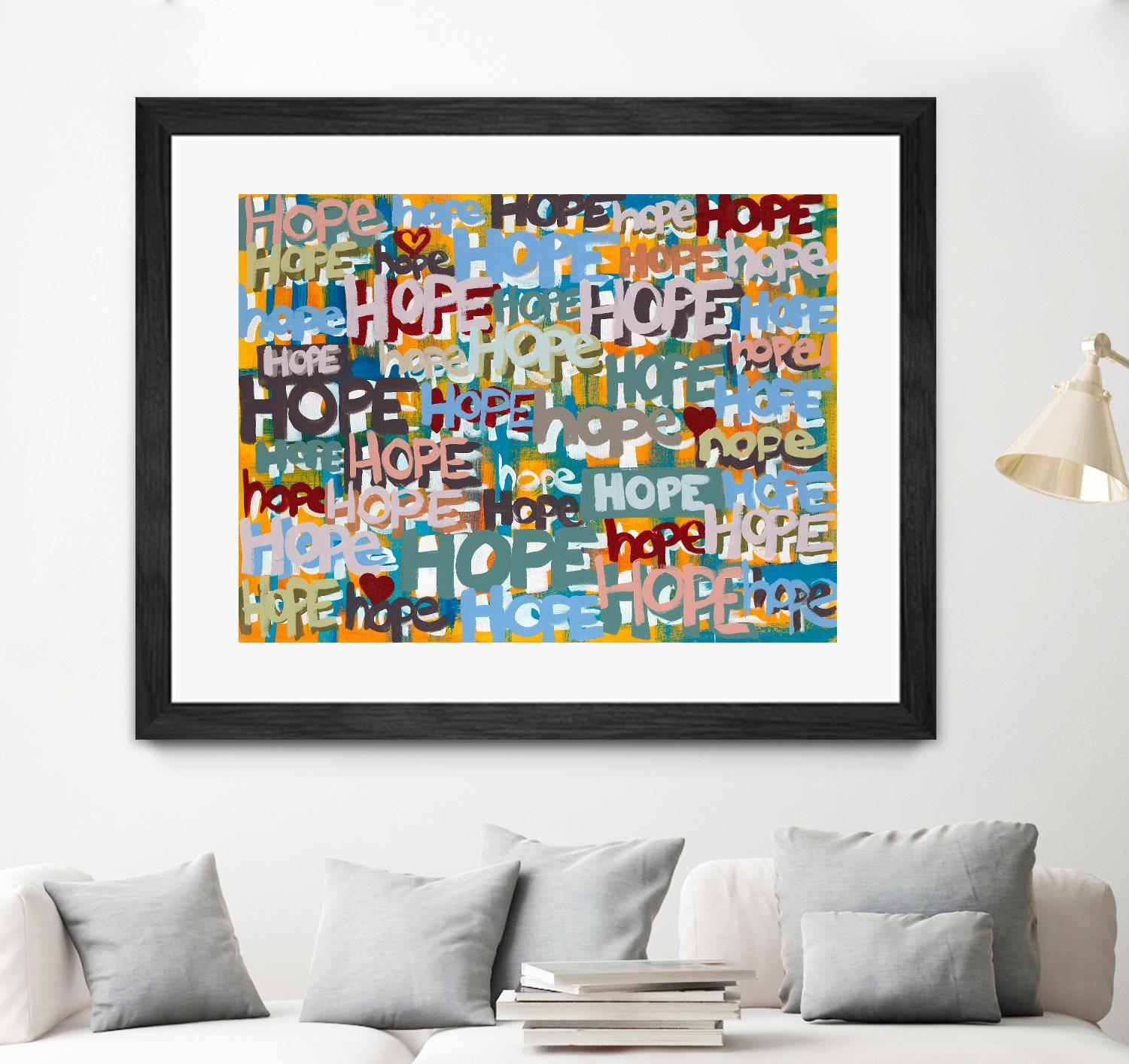 Its Time for Hope by Daleno Art on GIANT ART - red typography writing