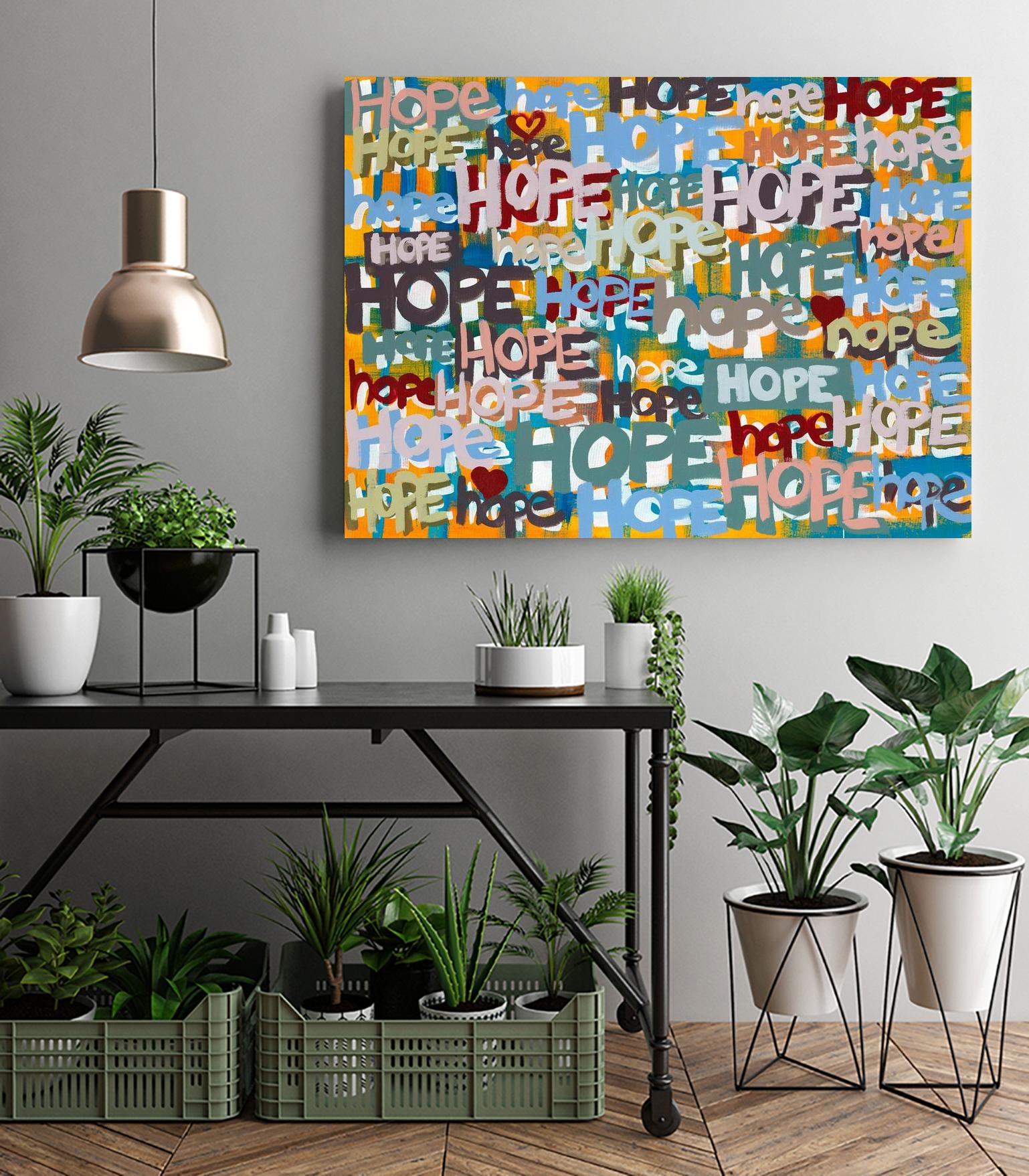 Its Time for Hope by Daleno Art on GIANT ART - red typography writing