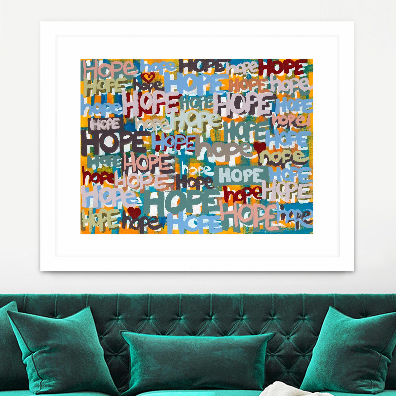 Its Time for Hope by Daleno Art on GIANT ART - red typography writing