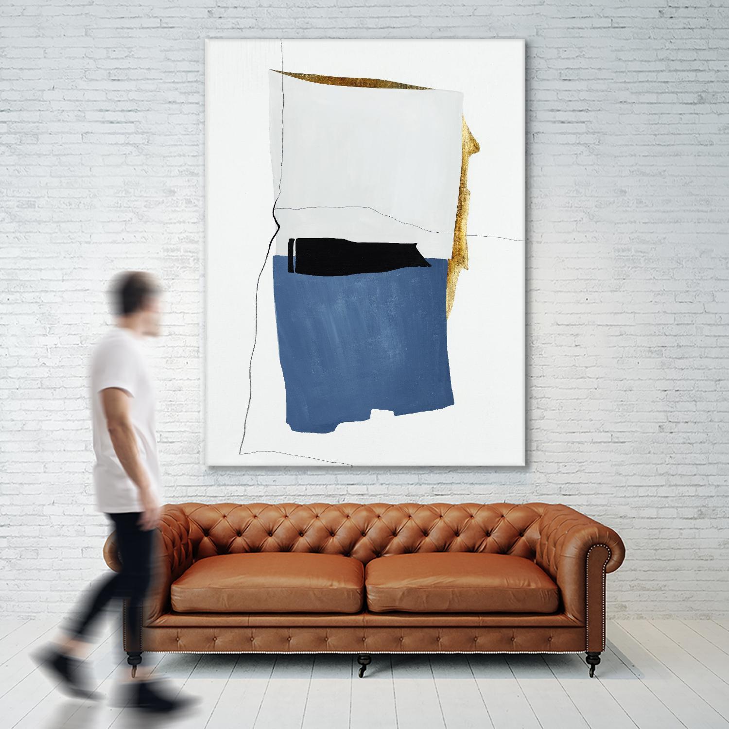 Setting Early I by Daleno Art on GIANT ART - gold shapes abstrait