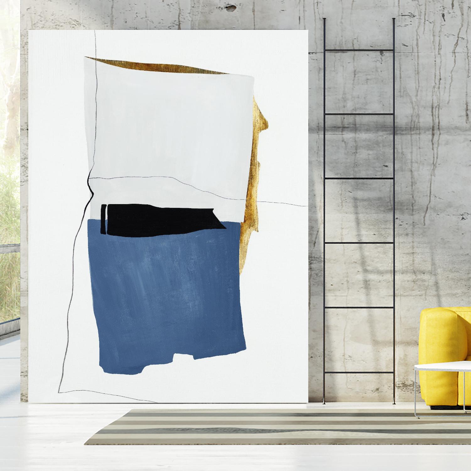 Setting Early I by Daleno Art on GIANT ART - gold shapes abstrait